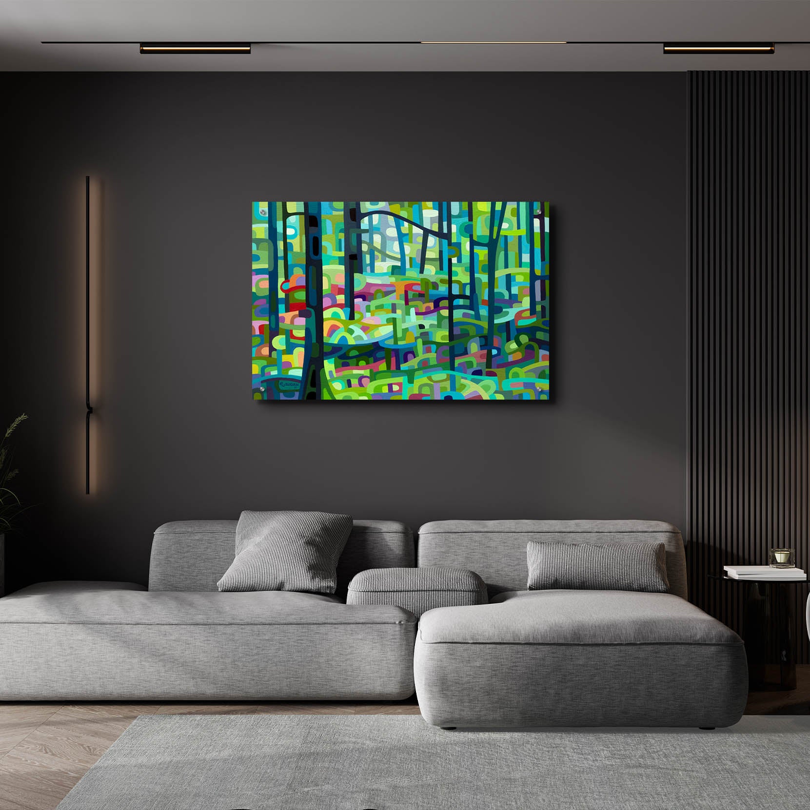 Epic Art 'Celadon Morning' by Mandy Budan, Acrylic Glass Wall Art,36x24