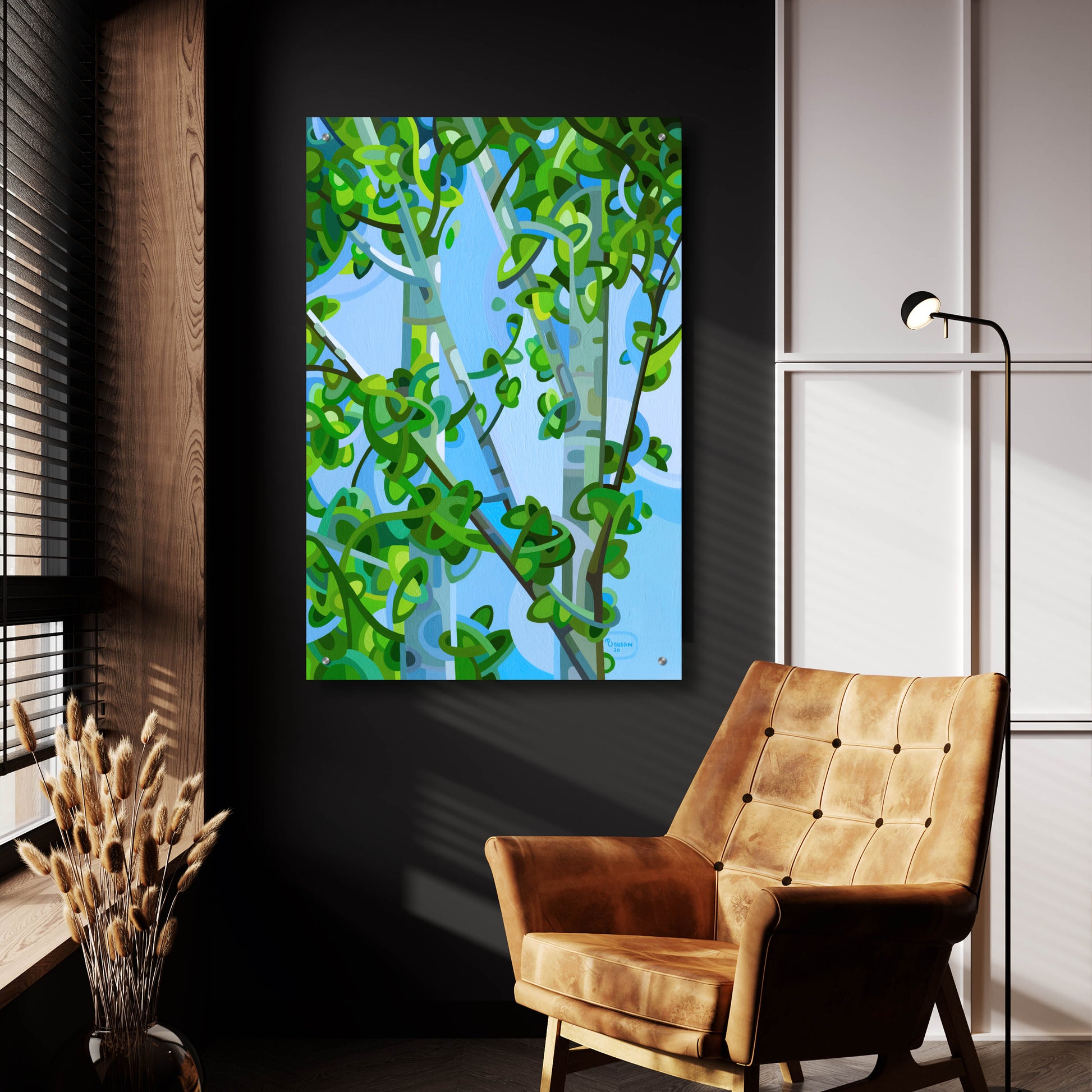 Epic Art 'Birch Light' by Mandy Budan, Acrylic Glass Wall Art,24x36