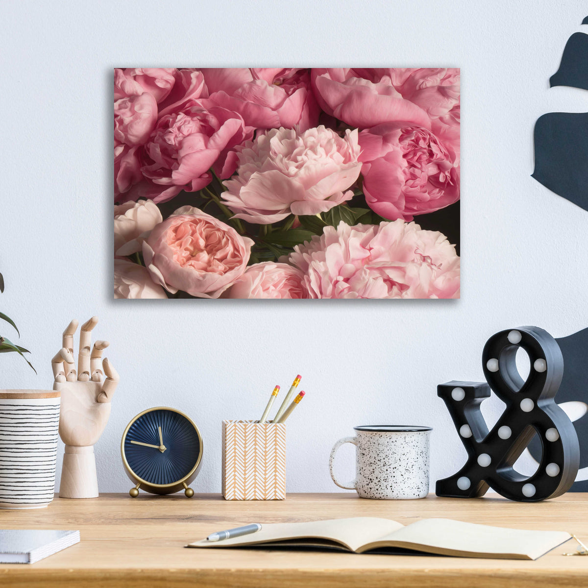 Epic Art 'Pink Petals' by Leah McLean, Acrylic Glass Wall Art,16x12