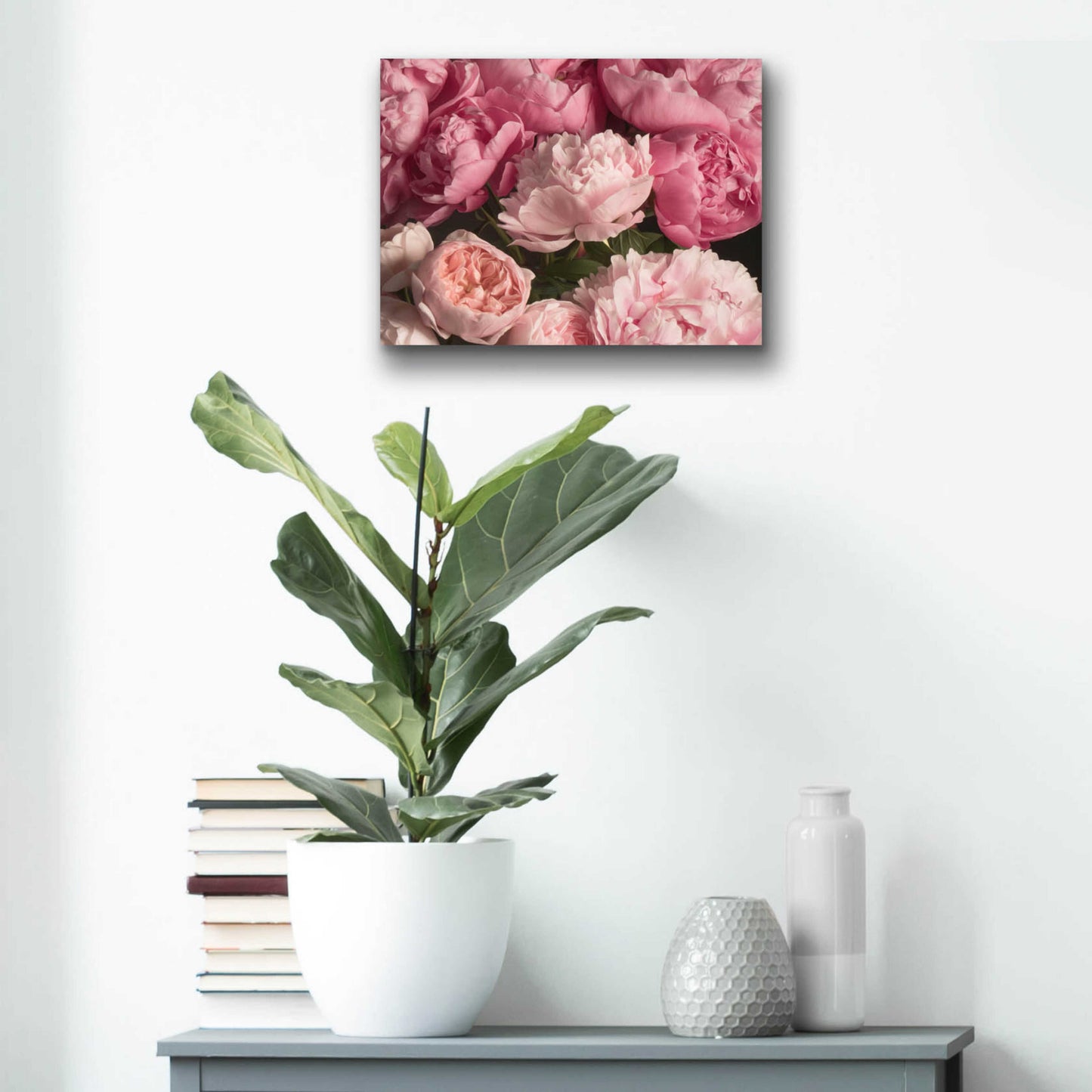 Epic Art 'Pink Petals' by Leah McLean, Acrylic Glass Wall Art,16x12
