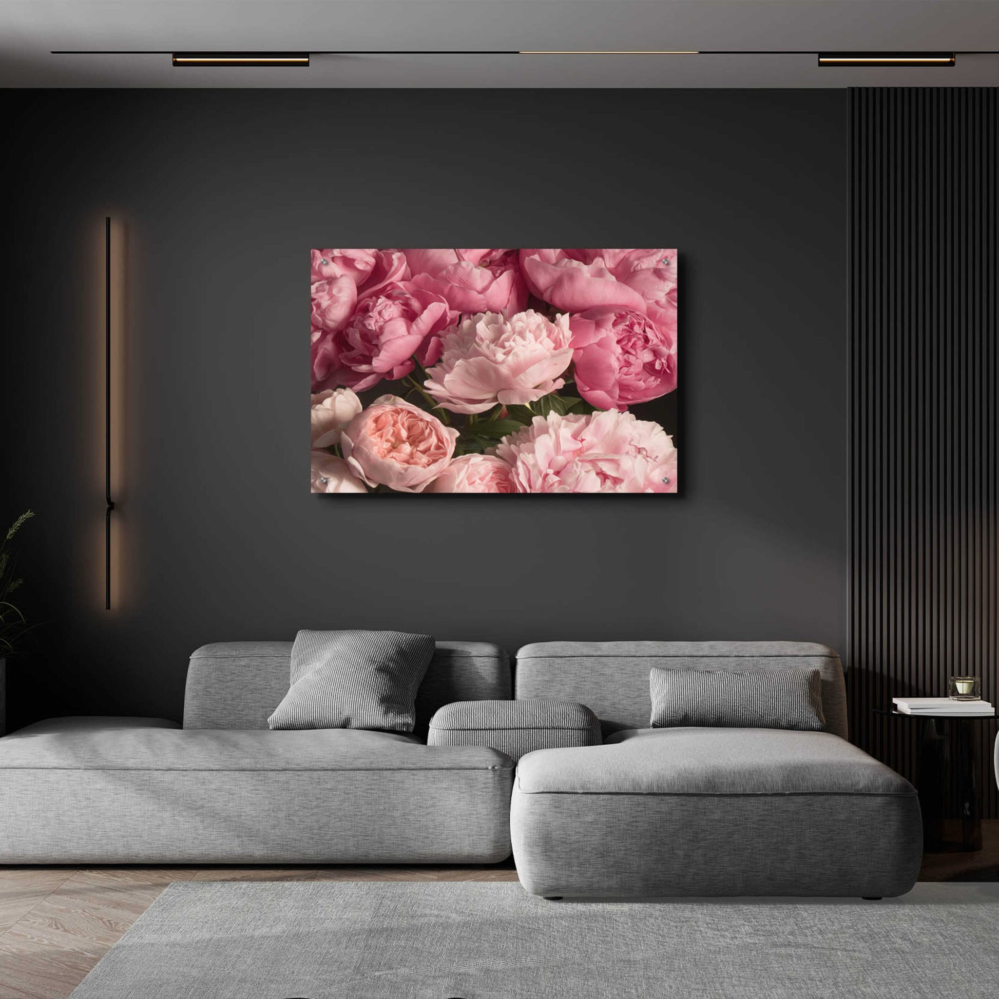 Epic Art 'Pink Petals' by Leah McLean, Acrylic Glass Wall Art,36x24