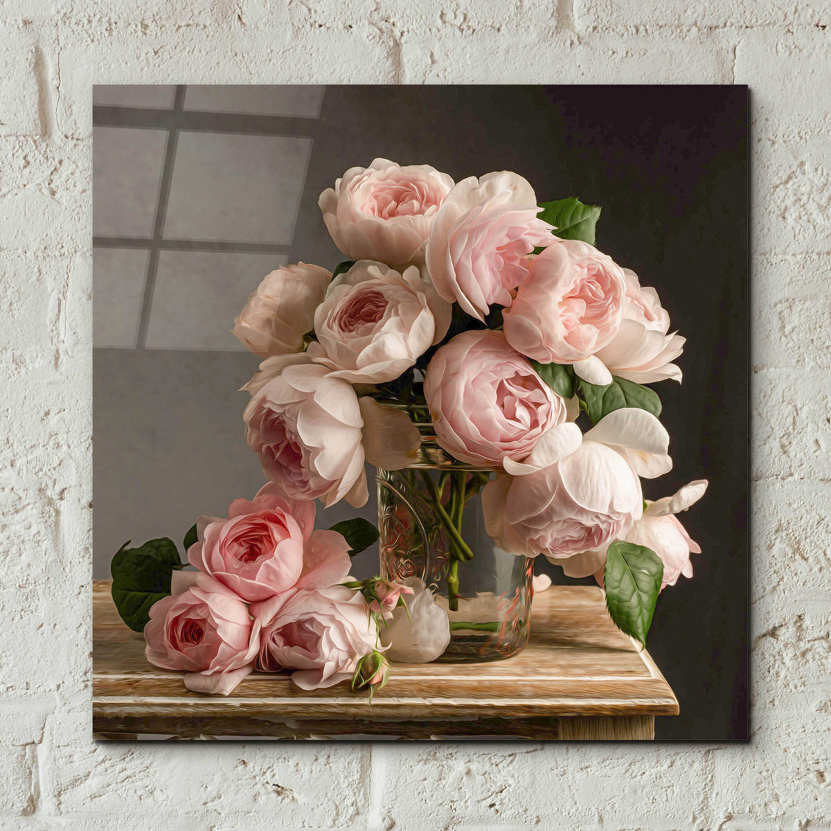 Epic Art 'Rosetopia' by Leah McLean, Acrylic Glass Wall Art,12x12