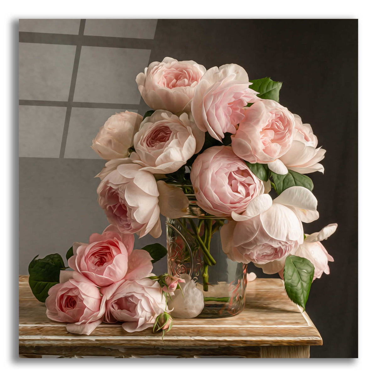 Epic Art 'Rosetopia' by Leah McLean, Acrylic Glass Wall Art