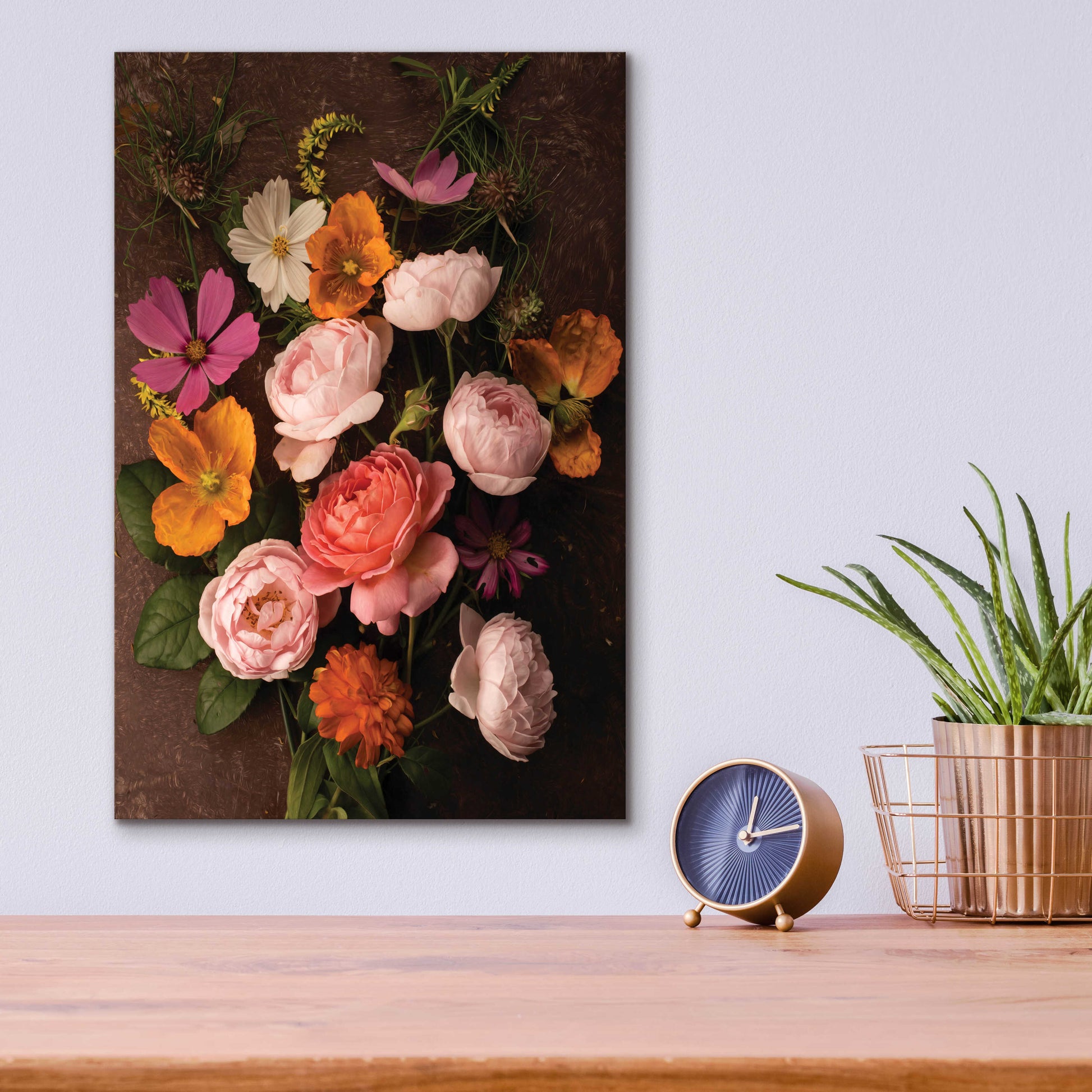 Epic Art 'A Pocket Full of Posies' by Leah McLean, Acrylic Glass Wall Art,12x16