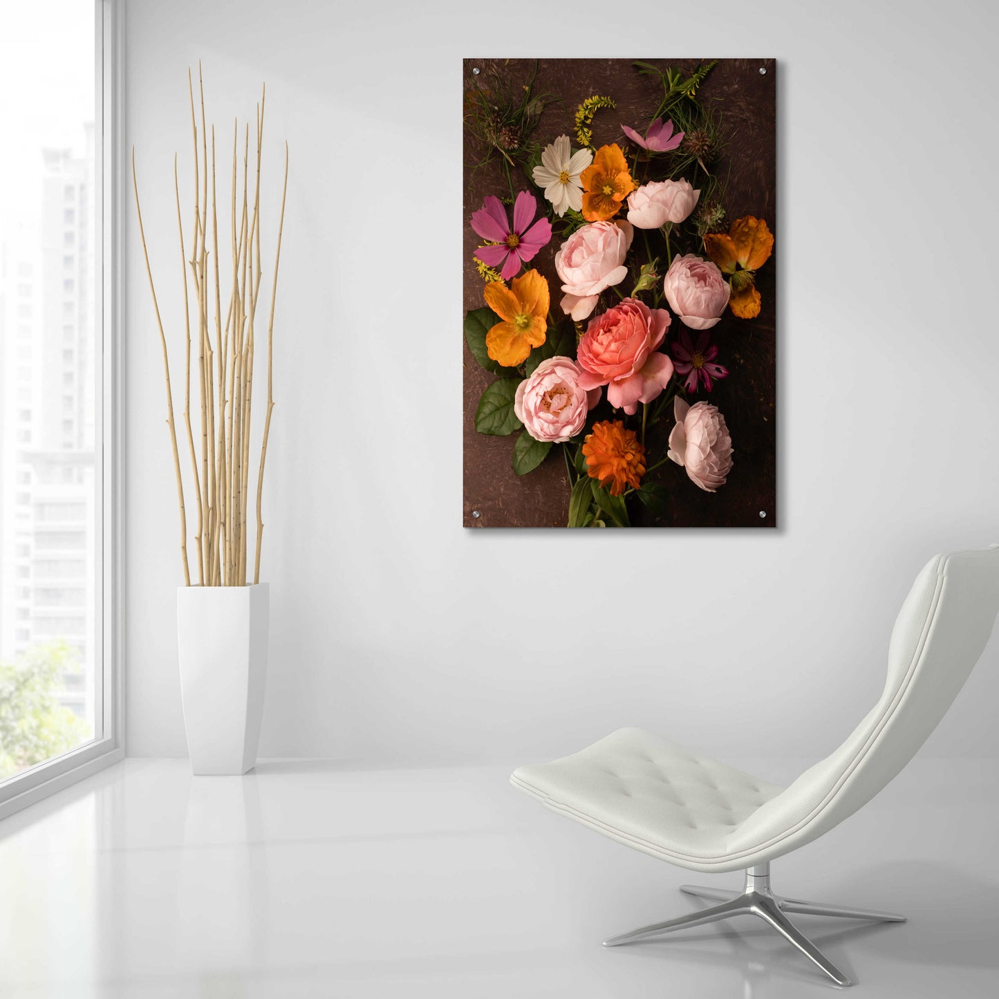 Epic Art 'A Pocket Full of Posies' by Leah McLean, Acrylic Glass Wall Art,24x36