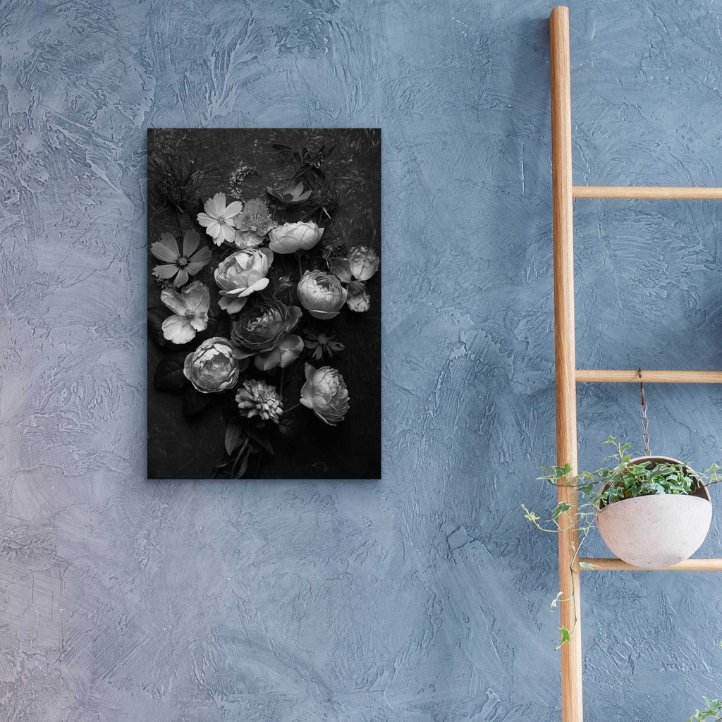 Epic Art 'A Monochrome Pocket Full of Posies' by Leah McLean, Acrylic Glass Wall Art,16x24