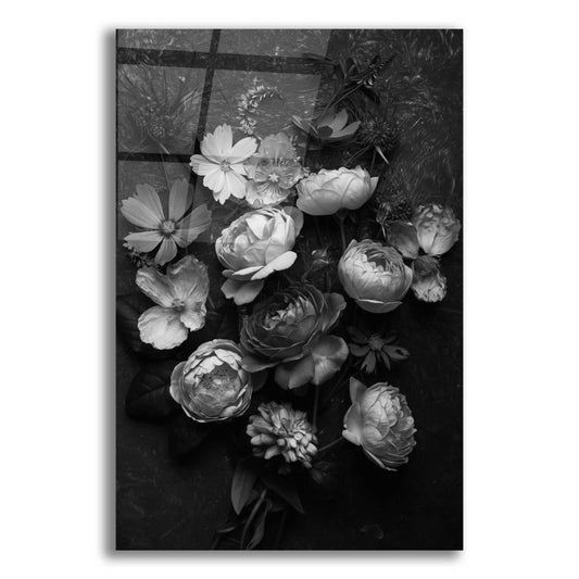 Epic Art 'A Monochrome Pocket Full of Posies' by Leah McLean, Acrylic Glass Wall Art
