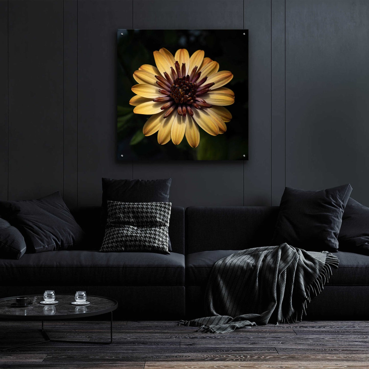 Epic Art 'Sunny Bloom' by Leah McLean, Acrylic Glass Wall Art,36x36