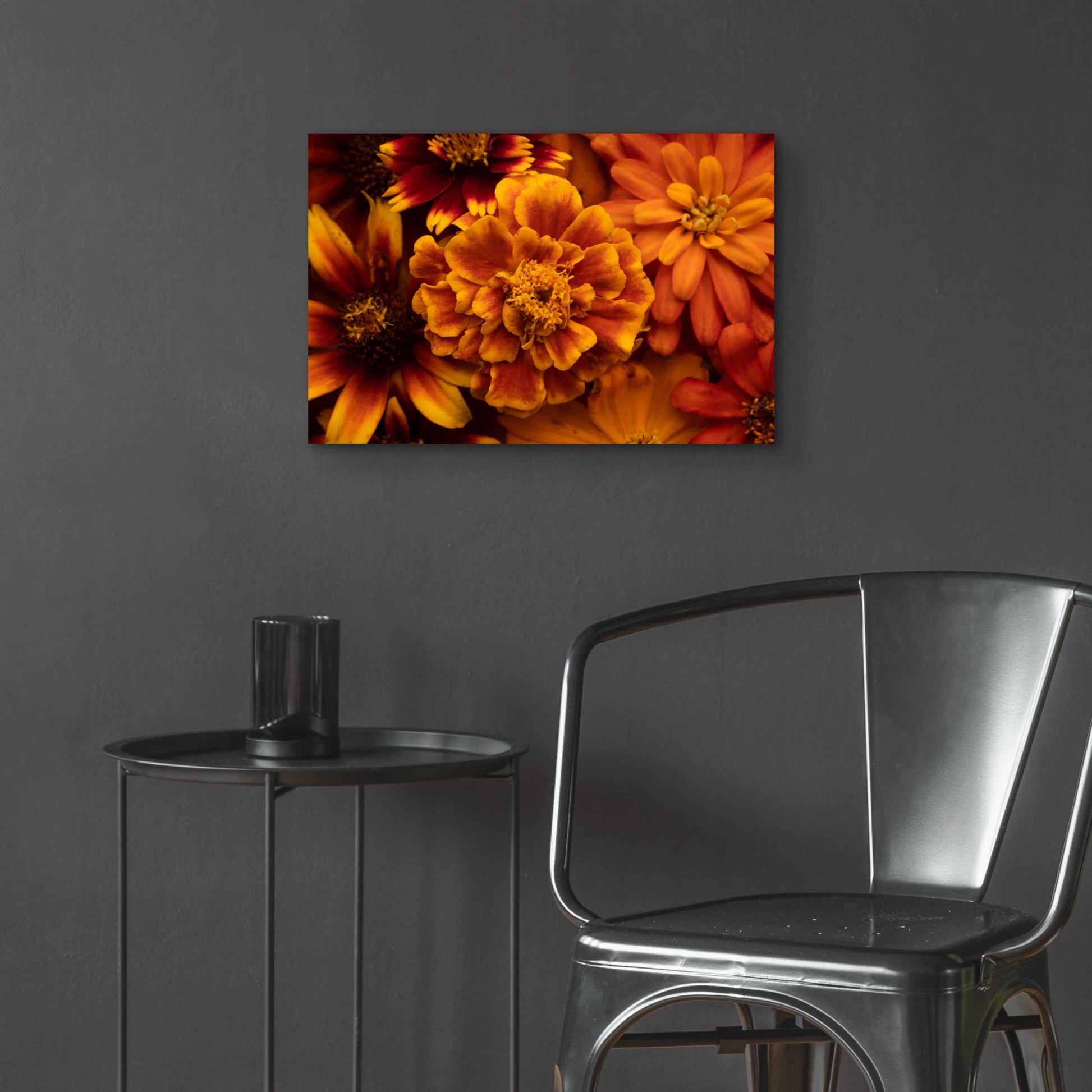 Epic Art 'Marigold Petals' by Leah McLean, Acrylic Glass Wall Art,24x16