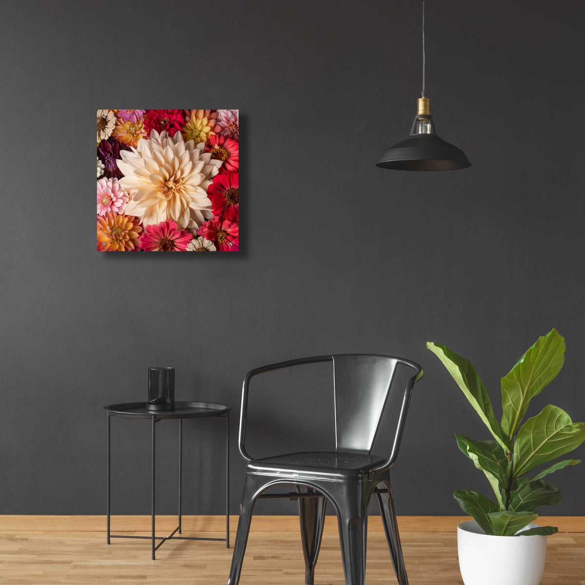Epic Art 'Dahlia Waltz' by Leah McLean, Acrylic Glass Wall Art,24x24