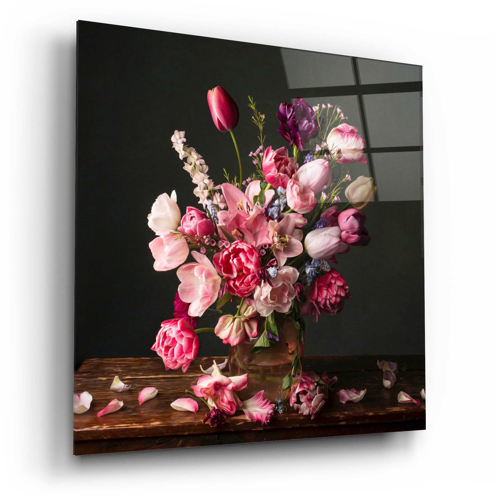 Epic Art 'Spring Glory Tulips' by Leah McLean, Acrylic Glass Wall Art,12x12