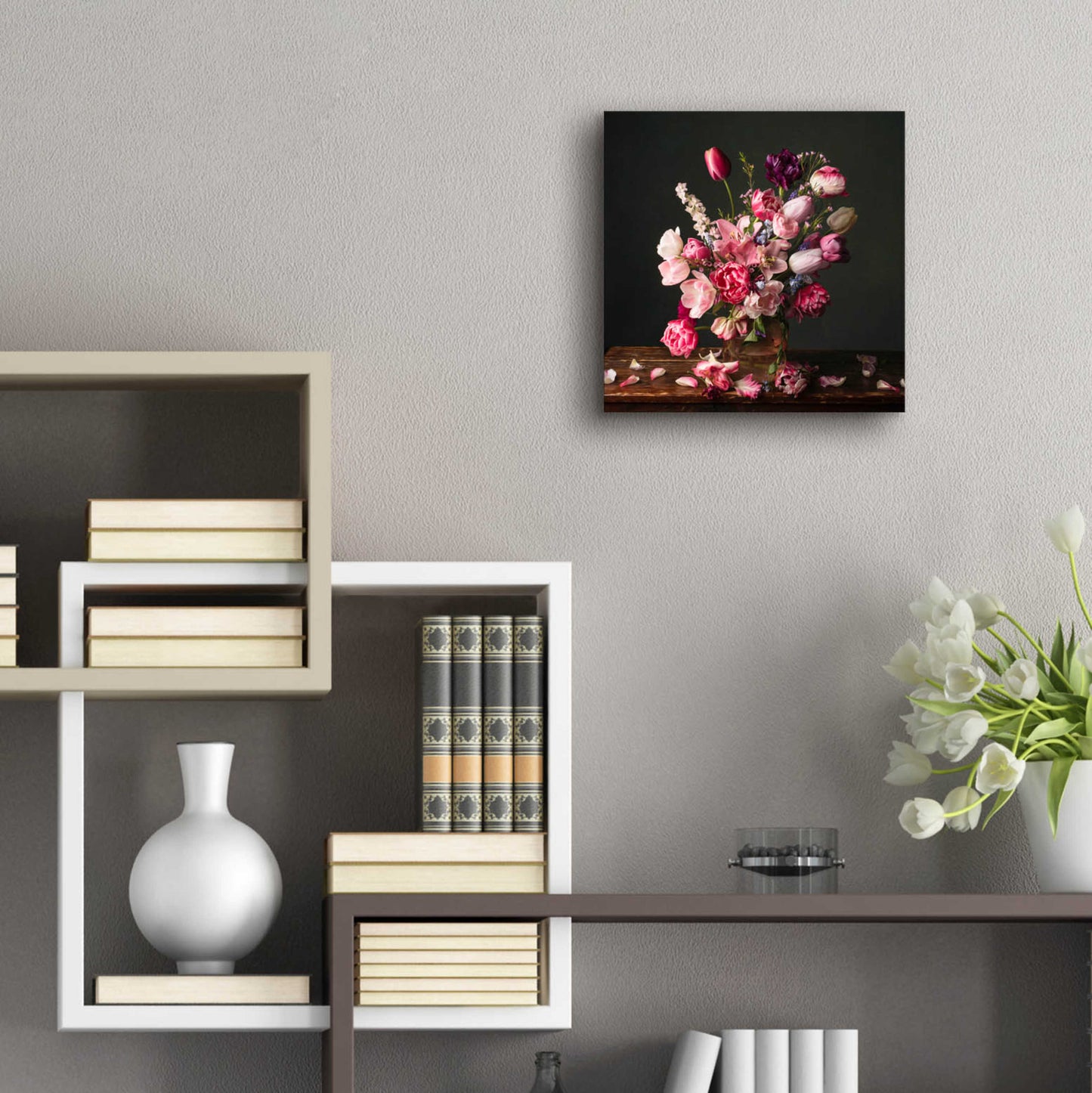 Epic Art 'Spring Glory Tulips' by Leah McLean, Acrylic Glass Wall Art,12x12