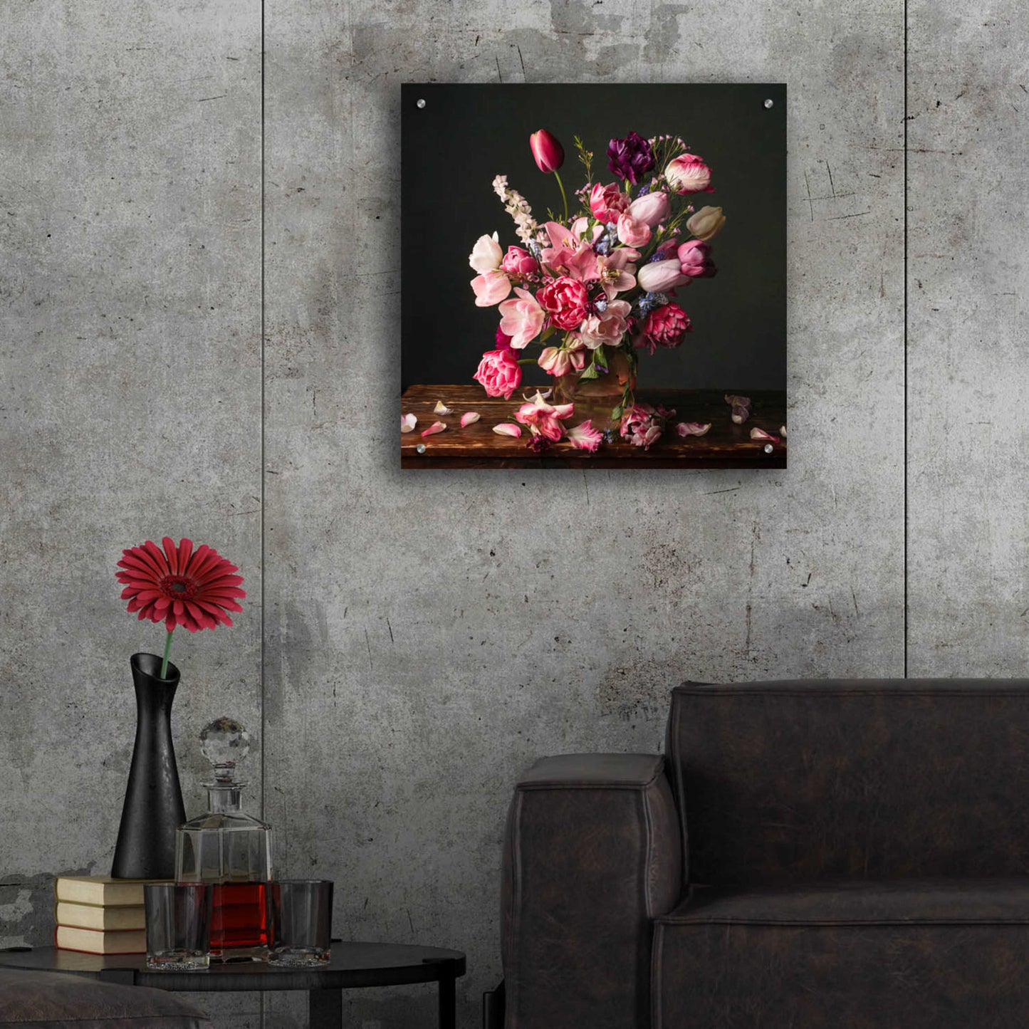 Epic Art 'Spring Glory Tulips' by Leah McLean, Acrylic Glass Wall Art,24x24