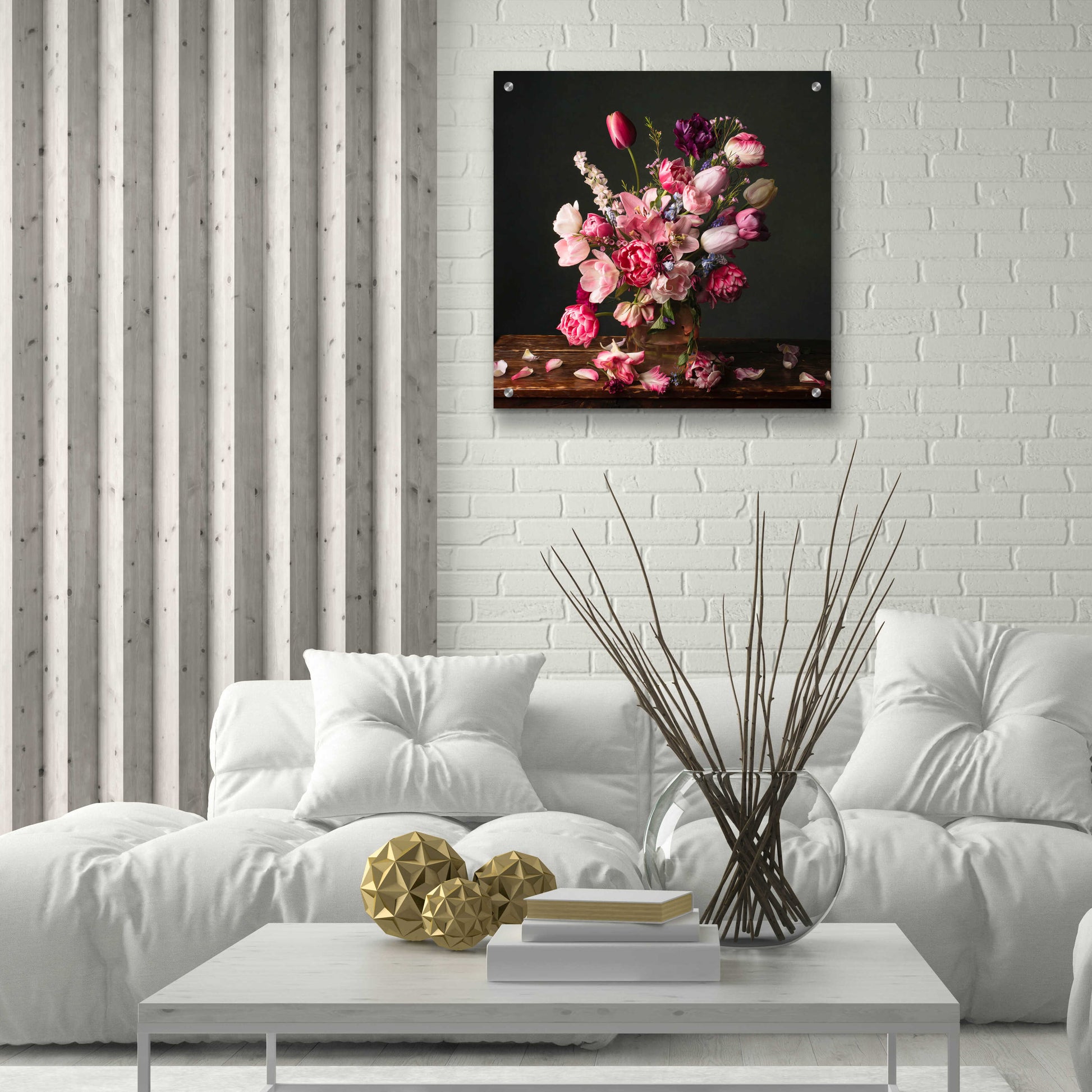 Epic Art 'Spring Glory Tulips' by Leah McLean, Acrylic Glass Wall Art,24x24