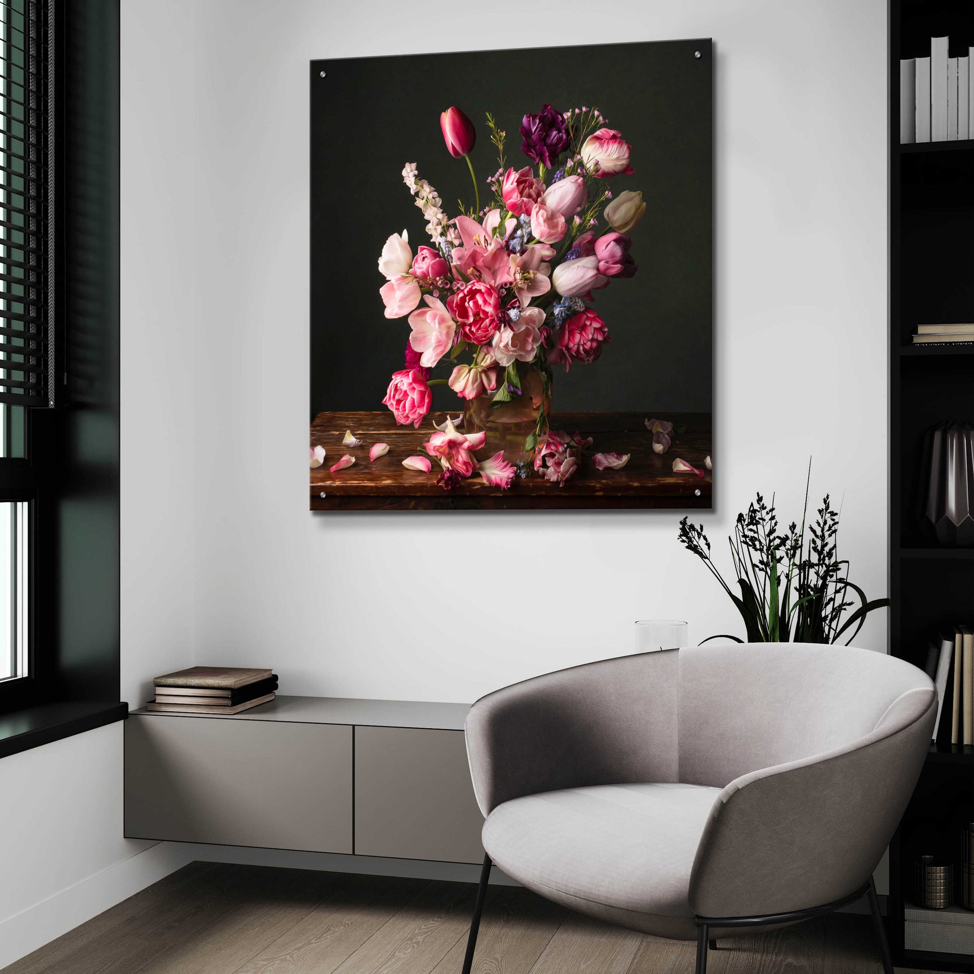 Epic Art 'Spring Glory Tulips' by Leah McLean, Acrylic Glass Wall Art,36x36