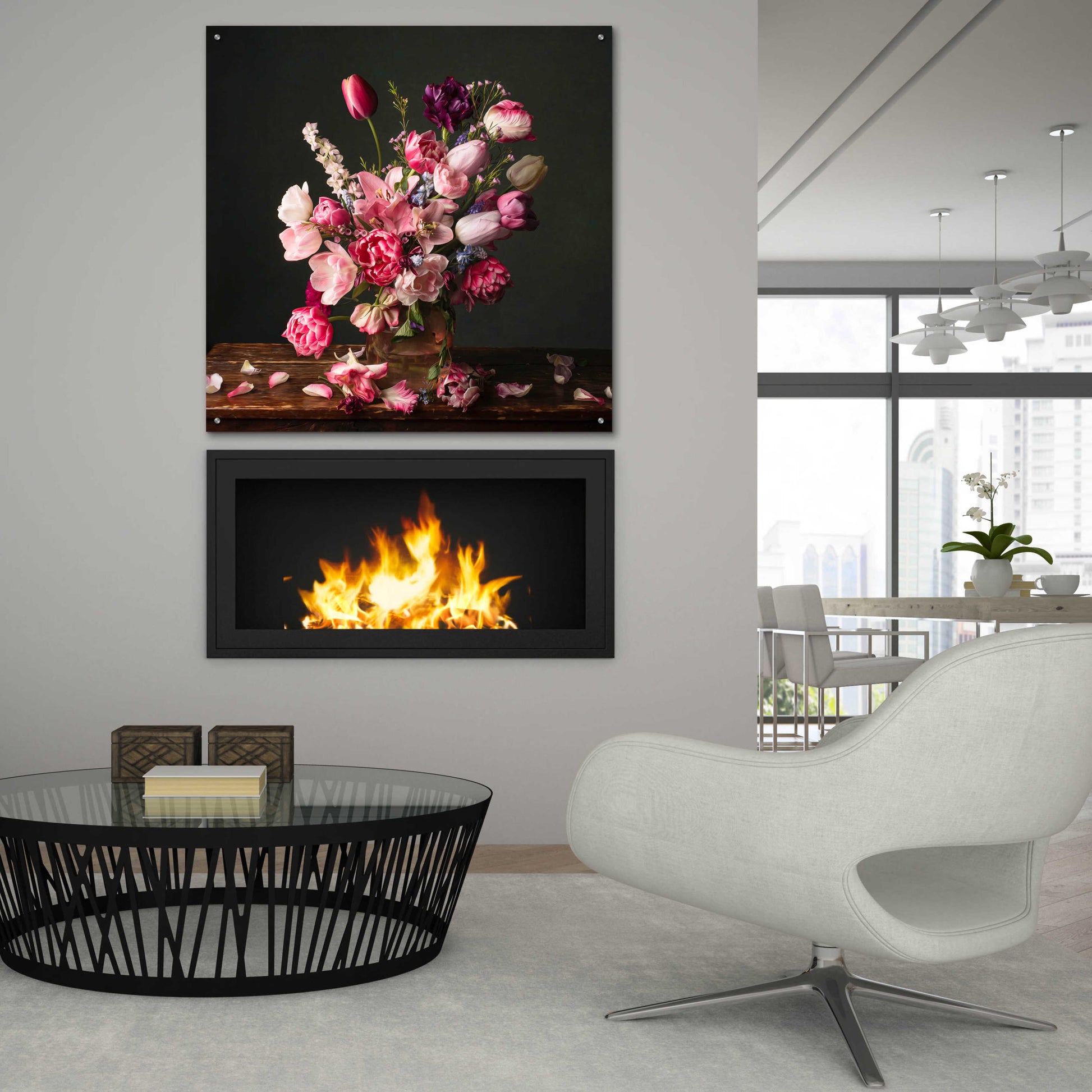 Epic Art 'Spring Glory Tulips' by Leah McLean, Acrylic Glass Wall Art,36x36