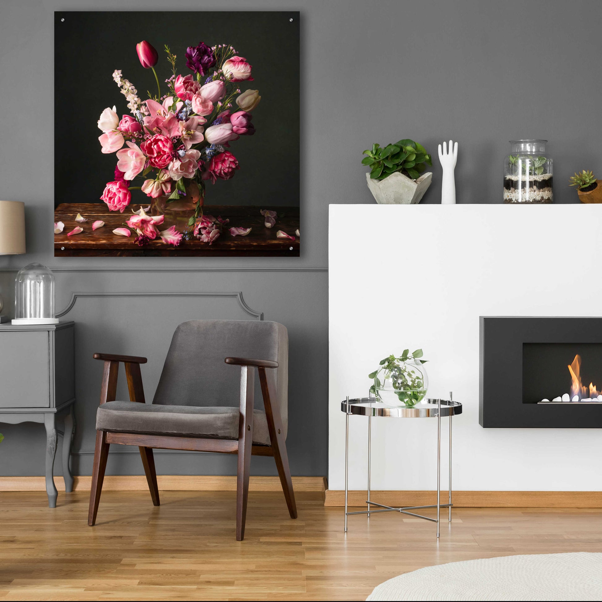 Epic Art 'Spring Glory Tulips' by Leah McLean, Acrylic Glass Wall Art,36x36