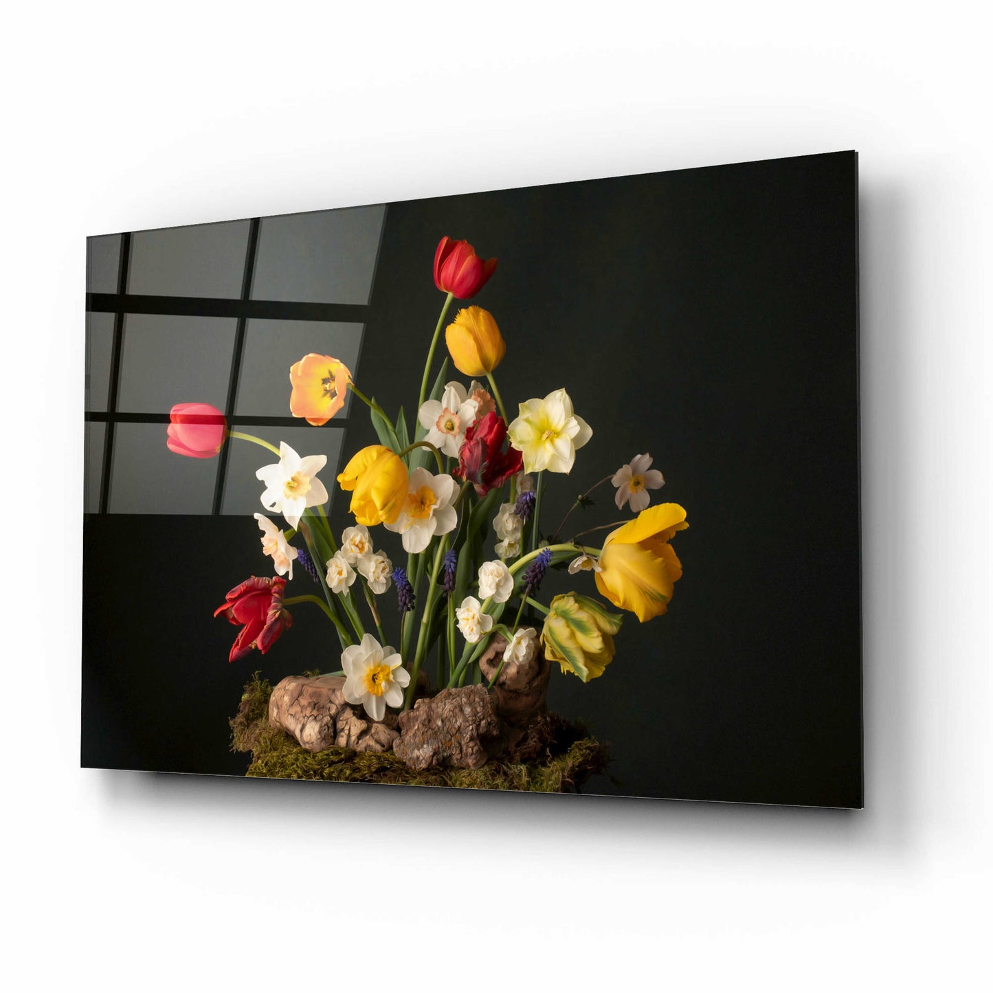 Epic Art 'Spring Fling Blooms' by Leah McLean, Acrylic Glass Wall Art,16x12