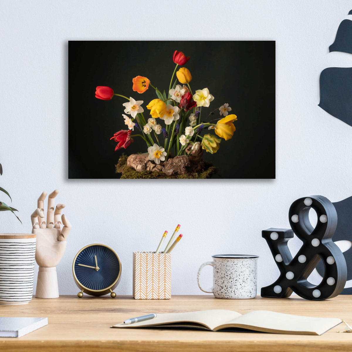 Epic Art 'Spring Fling Blooms' by Leah McLean, Acrylic Glass Wall Art,16x12