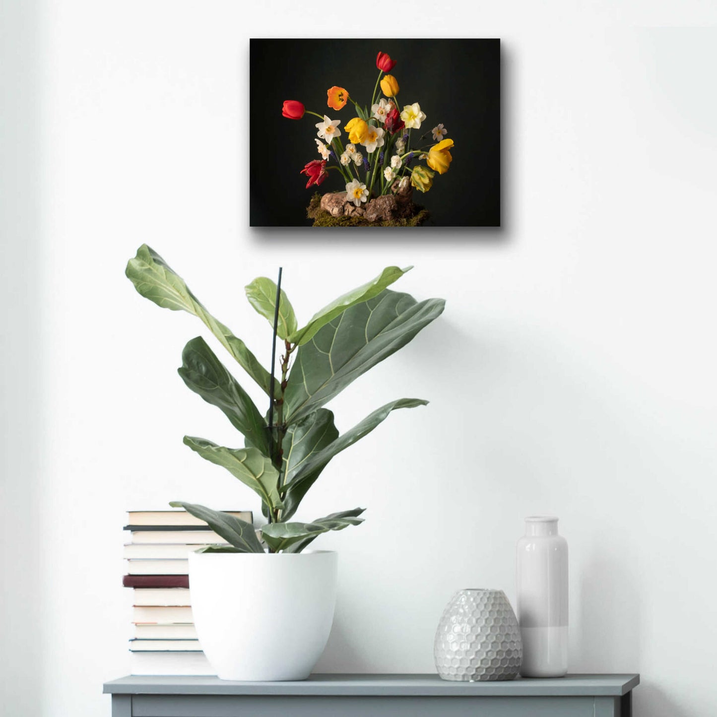 Epic Art 'Spring Fling Blooms' by Leah McLean, Acrylic Glass Wall Art,16x12