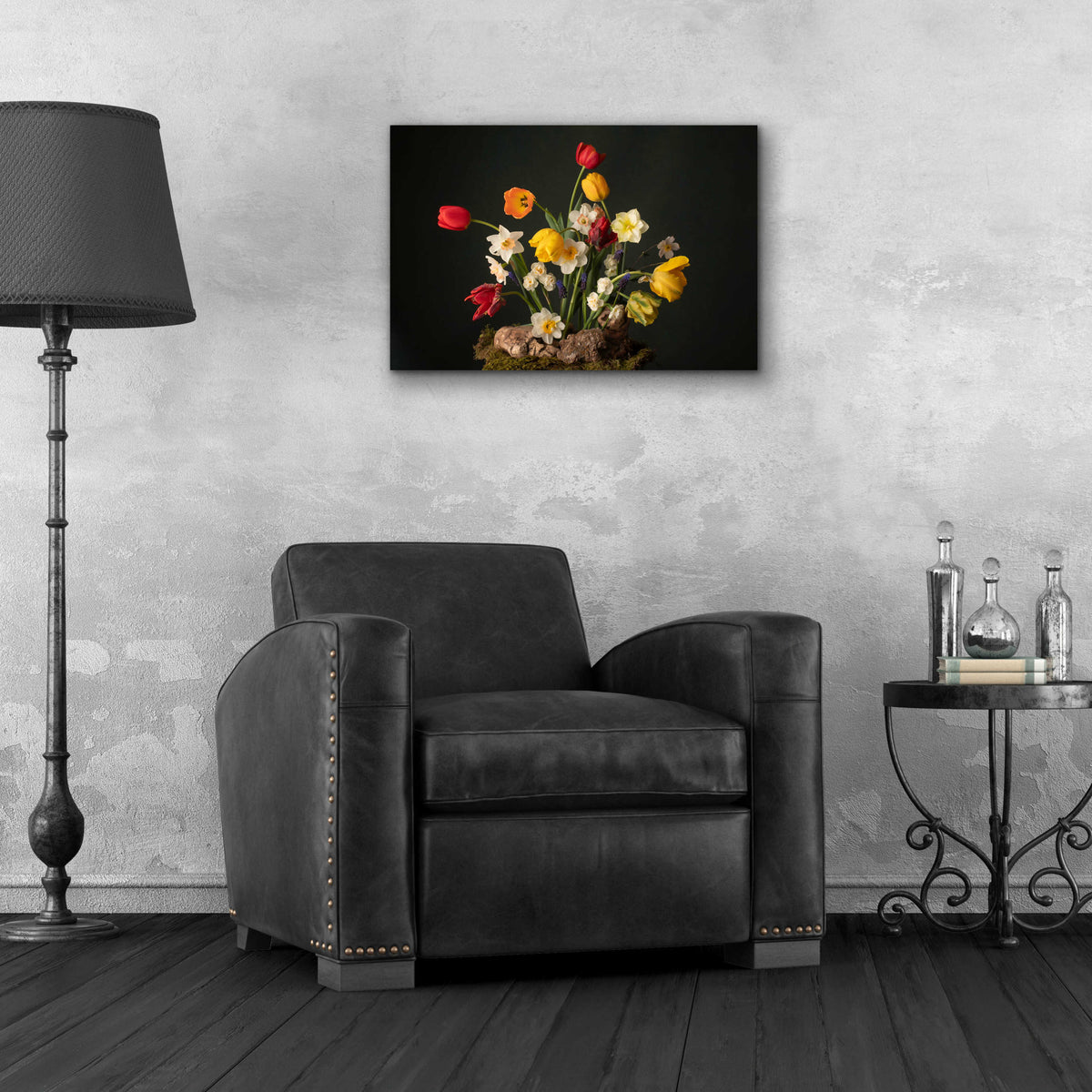 Epic Art 'Spring Fling Blooms' by Leah McLean, Acrylic Glass Wall Art,24x16