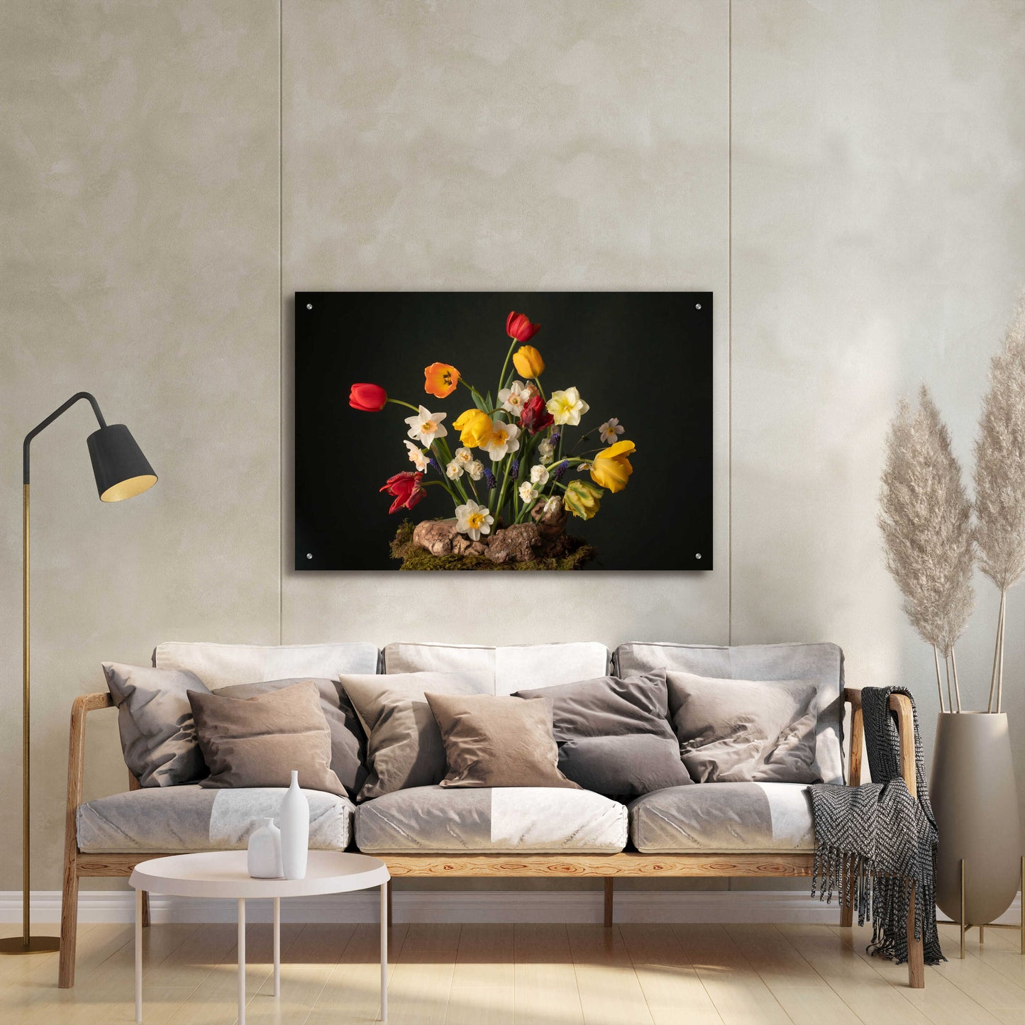Epic Art 'Spring Fling Blooms' by Leah McLean, Acrylic Glass Wall Art,36x24