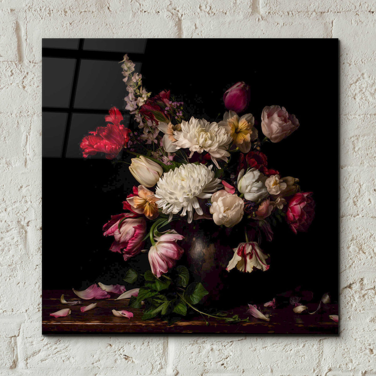 Epic Art 'Mums the Word' by Leah McLean, Acrylic Glass Wall Art,12x12