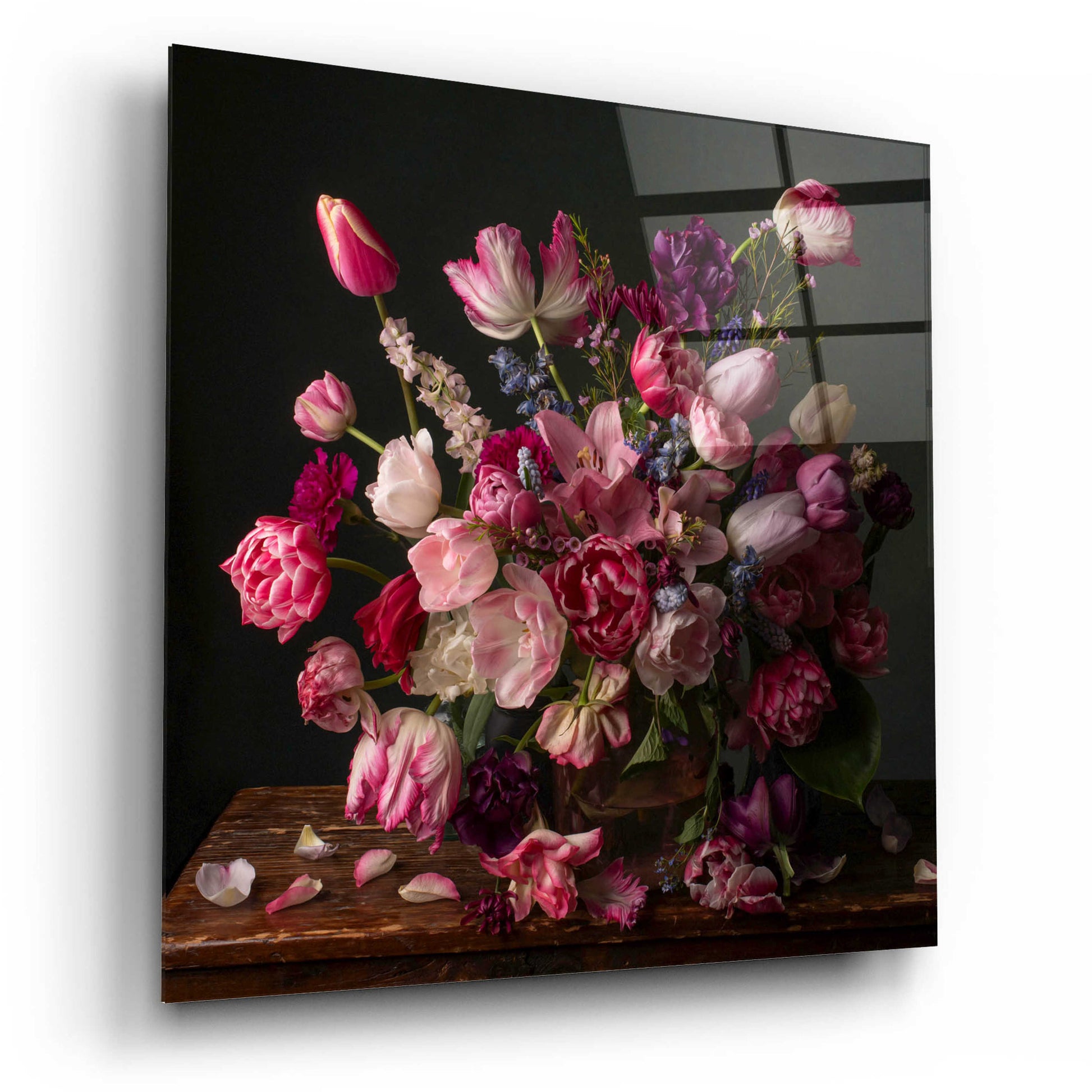 Epic Art 'Spring Blooms in the Pink' by Leah McLean, Acrylic Glass Wall Art,12x12