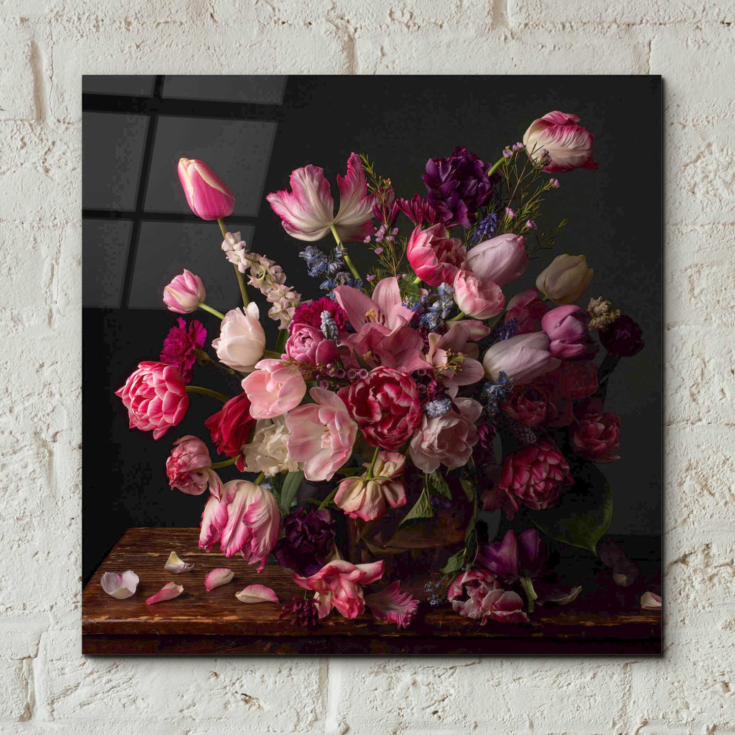 Epic Art 'Spring Blooms in the Pink' by Leah McLean, Acrylic Glass Wall Art,12x12