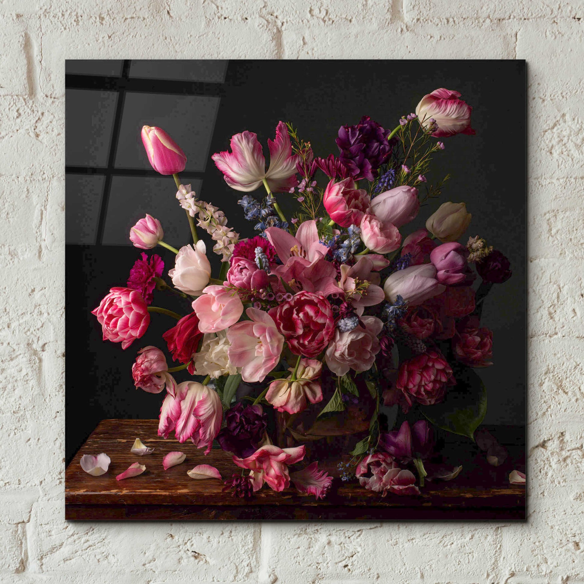 Epic Art 'Spring Blooms in the Pink' by Leah McLean, Acrylic Glass Wall Art,12x12