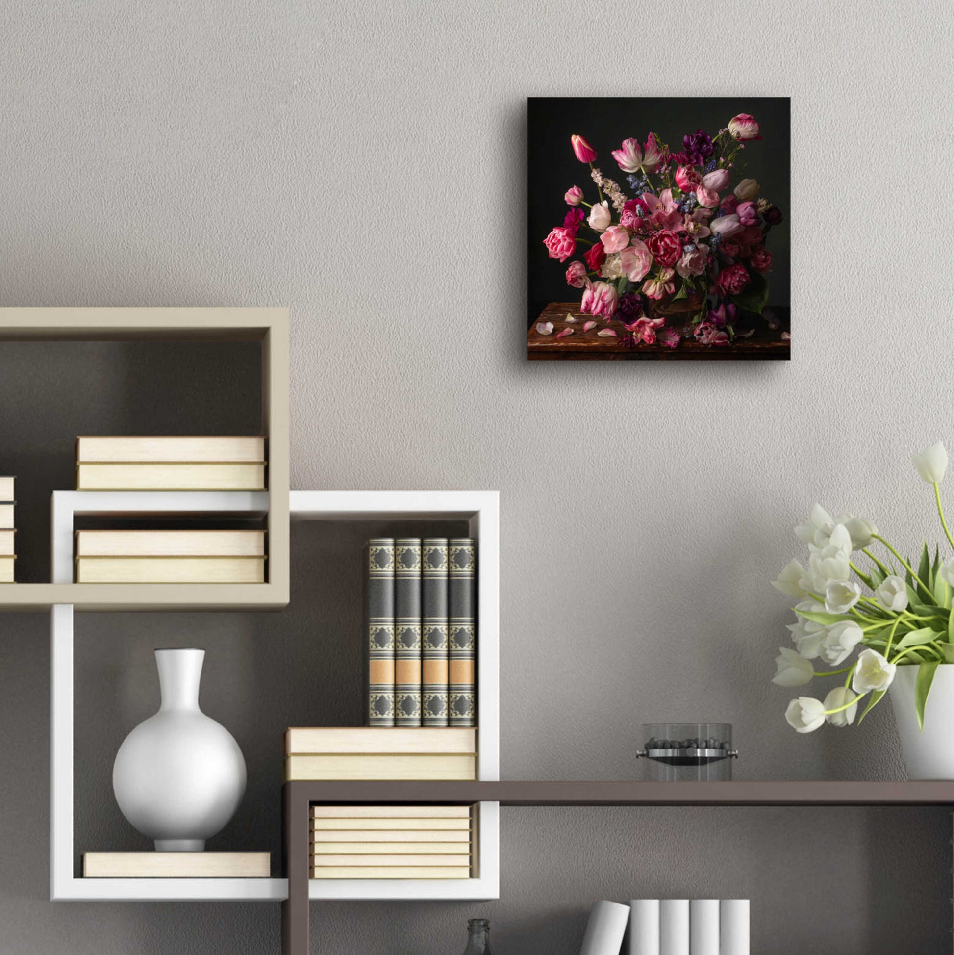 Epic Art 'Spring Blooms in the Pink' by Leah McLean, Acrylic Glass Wall Art,12x12