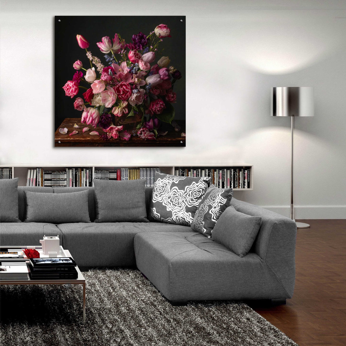 Epic Art 'Spring Blooms in the Pink' by Leah McLean, Acrylic Glass Wall Art,36x36