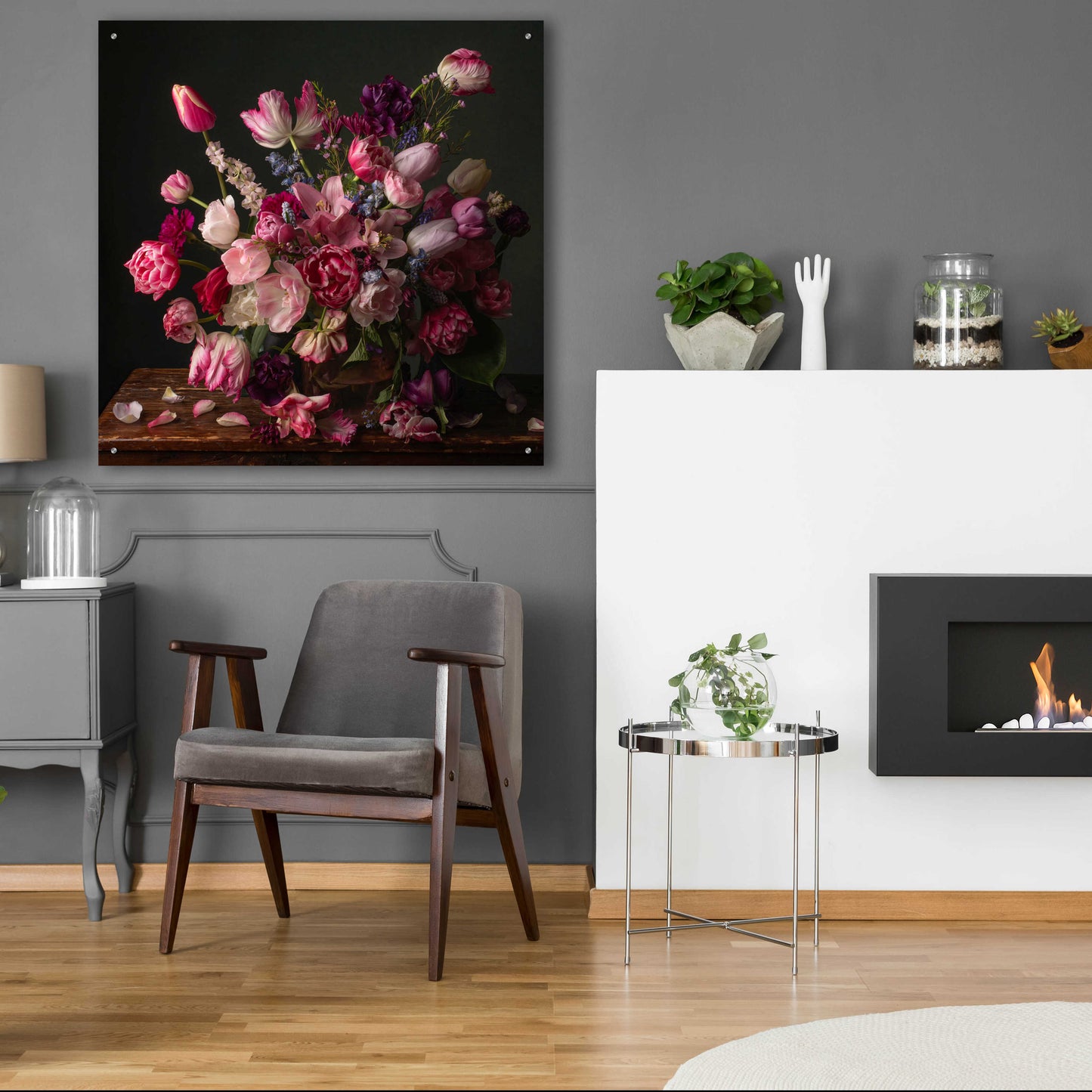 Epic Art 'Spring Blooms in the Pink' by Leah McLean, Acrylic Glass Wall Art,36x36