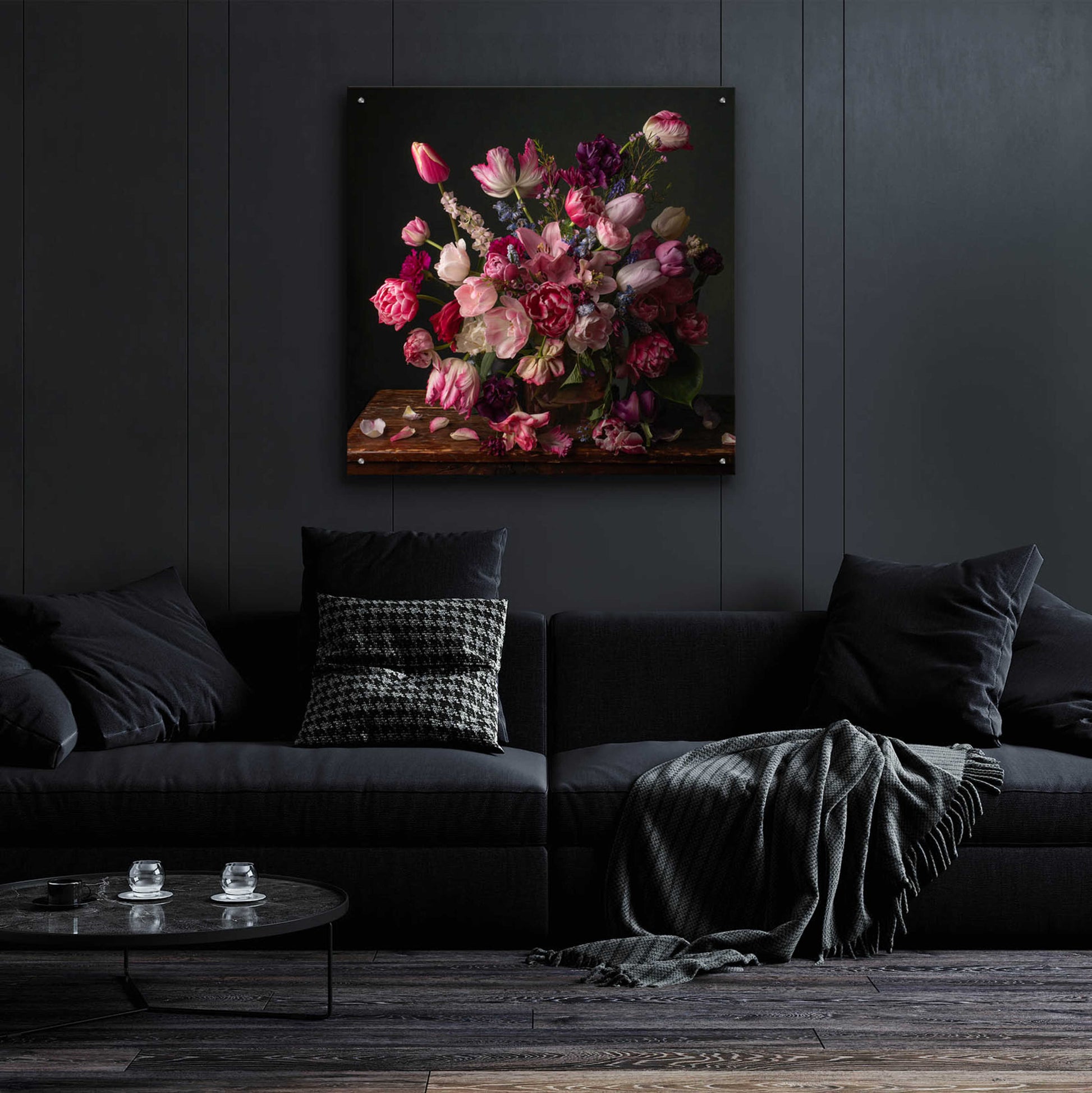 Epic Art 'Spring Blooms in the Pink' by Leah McLean, Acrylic Glass Wall Art,36x36