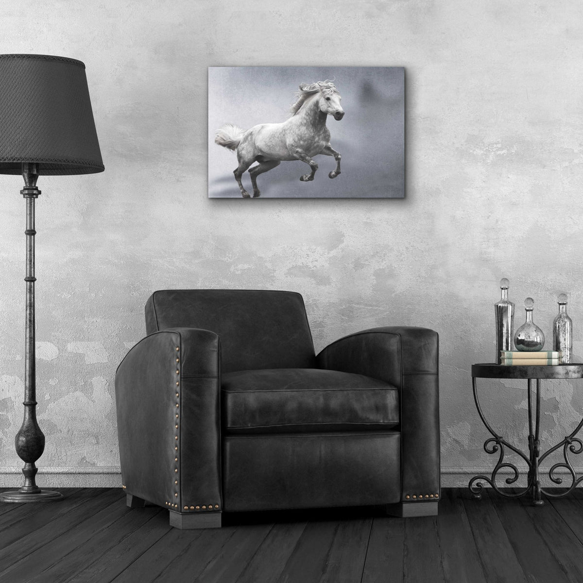 Epic Art 'grey on grey' by Susan Friedman, Acrylic Glass Wall Art,24x16