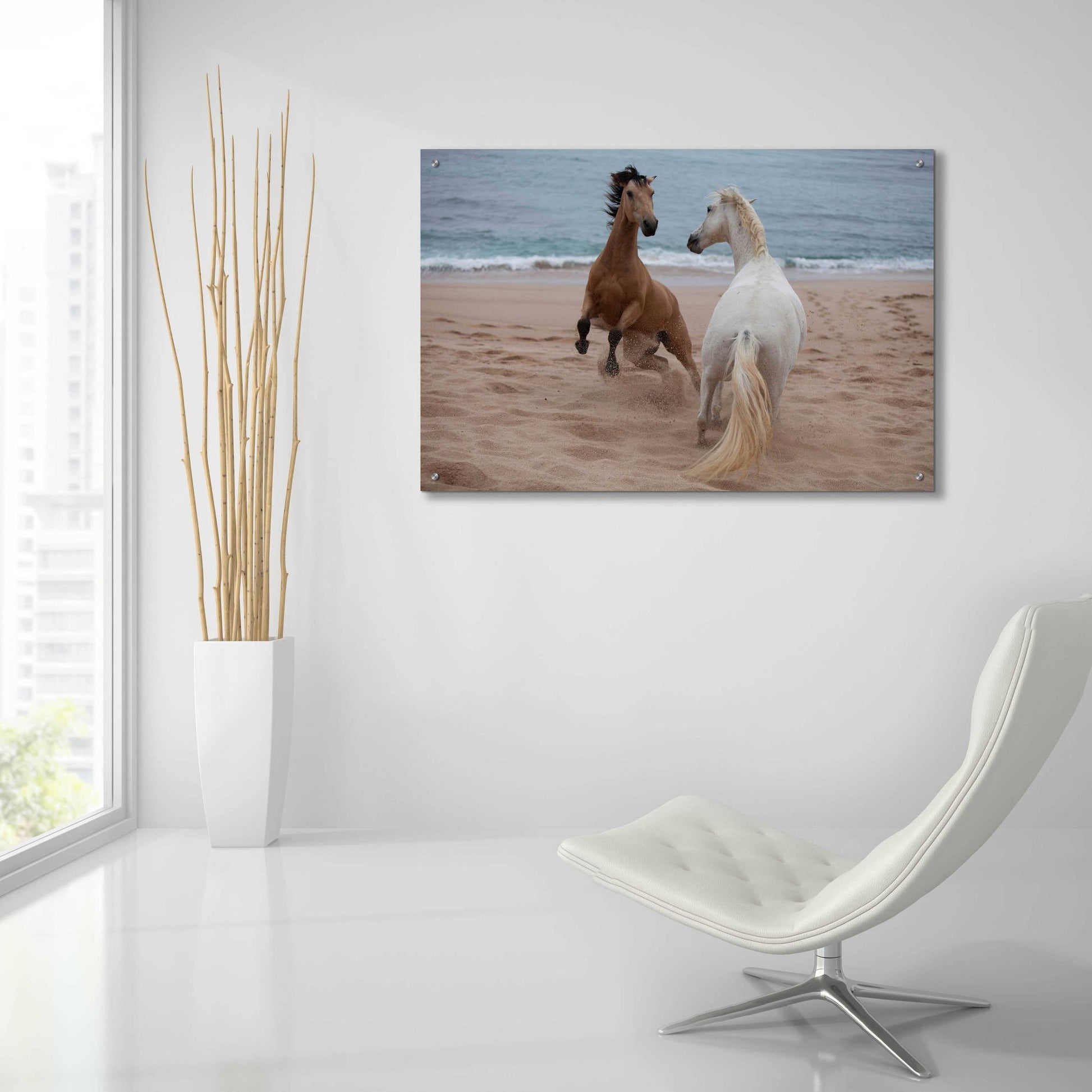 Epic Art 'playtime at the beach' by Susan Friedman, Acrylic Glass Wall Art,36x24