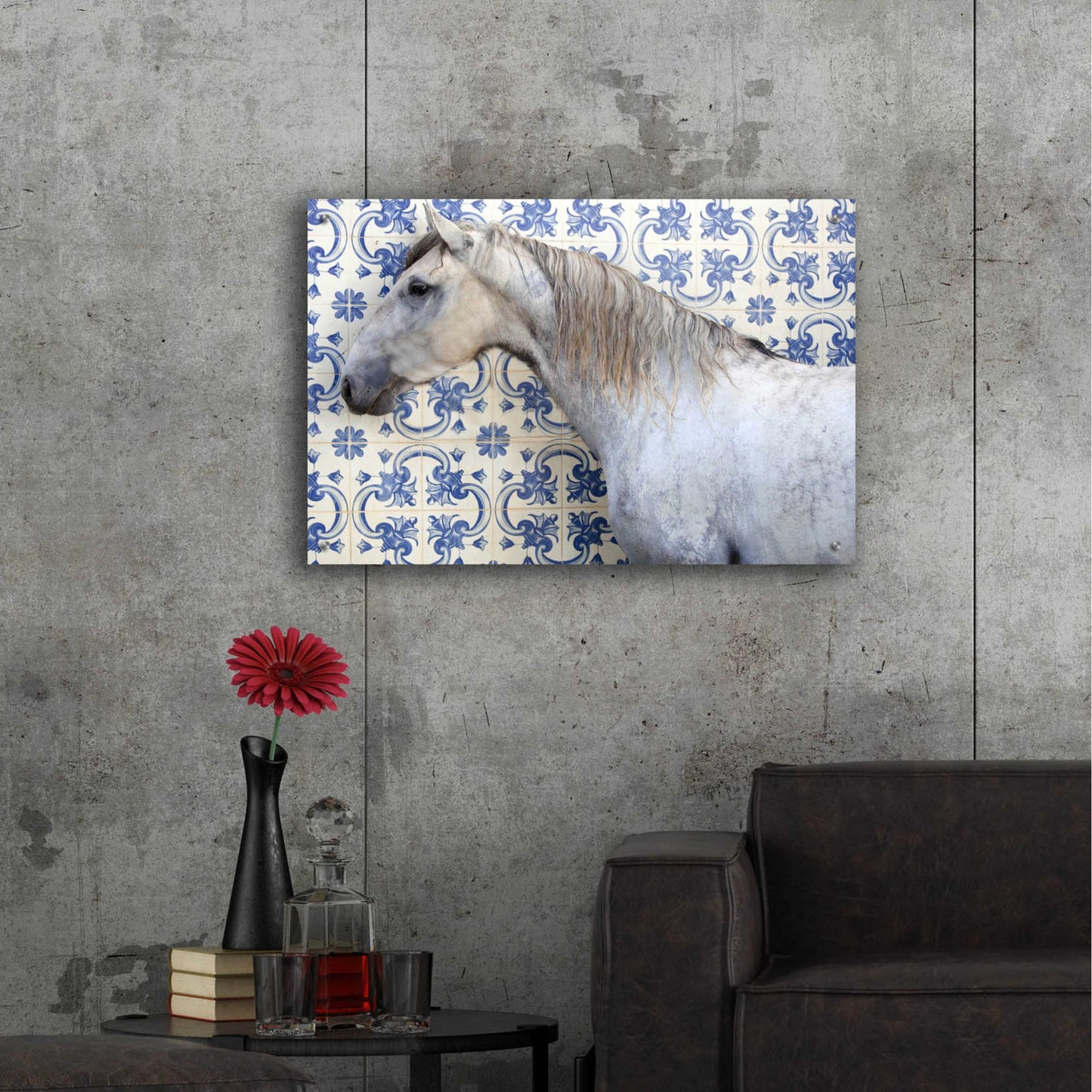 Epic Art 'tiled horse' by Susan Friedman, Acrylic Glass Wall Art,36x24