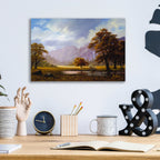 Ochre fields by Anthony Casay - 16x12 acrylic wall art in a room