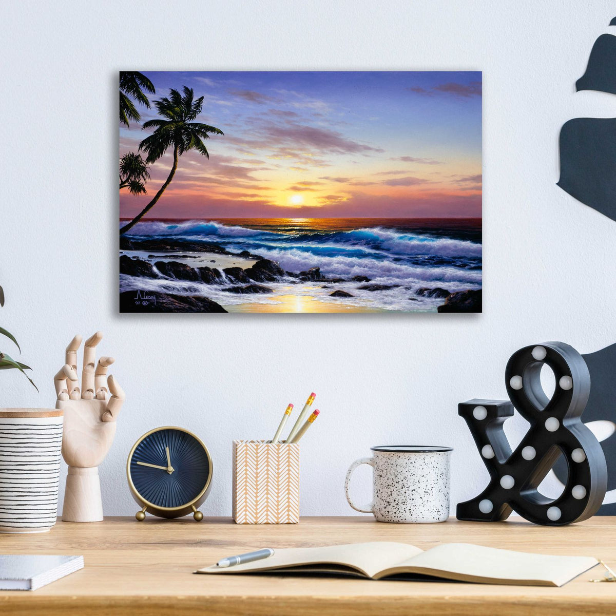 Another day ends by Anthony Casay - 16x12 acrylic wall art in a room