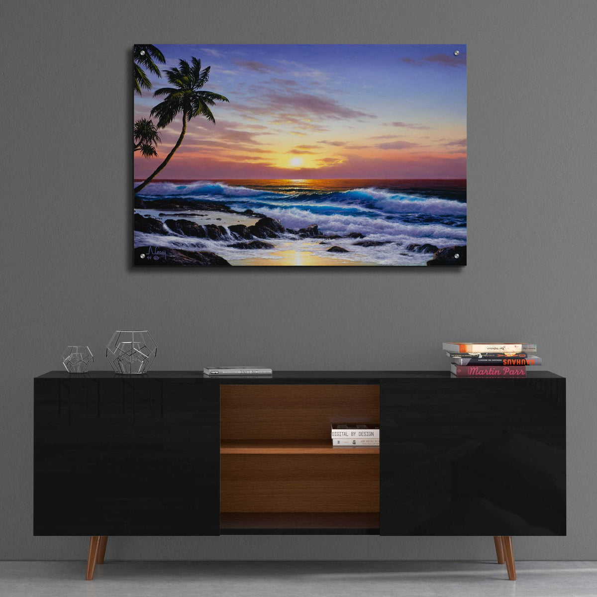 Another day ends by Anthony Casay - 36x24 acrylic wall art in a room