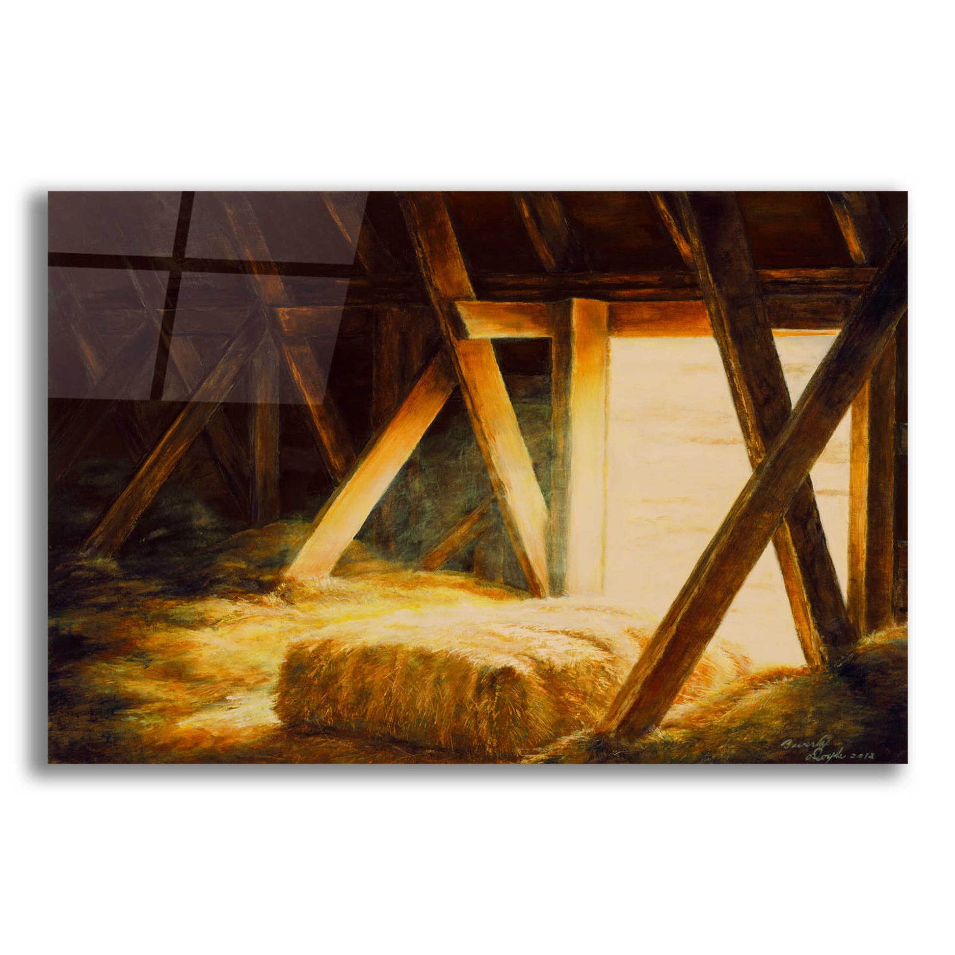 Epic Art 'Hay Loft' by Beverly Doyle, Acrylic Glass Wall Art,24x16