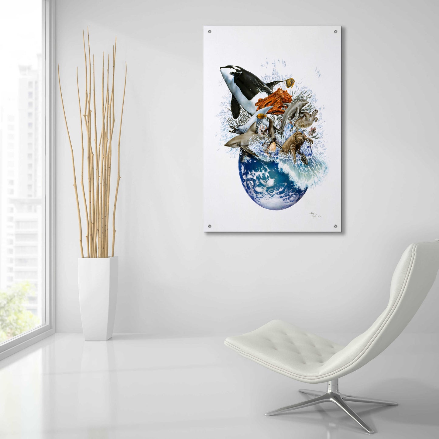 Epic Art 'Marine World' by Beverly Doyle, Acrylic Glass Wall Art,24x36