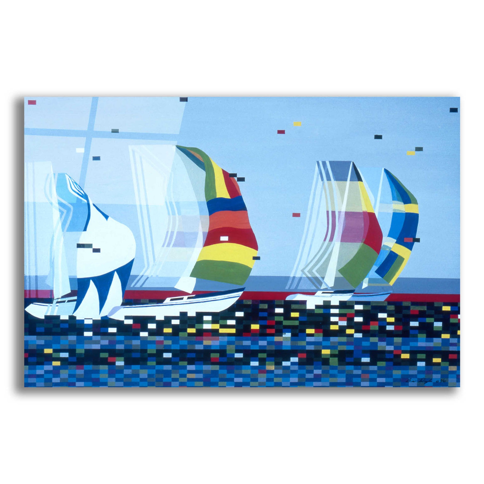 Epic Art 'Sail Boat' by Beverly Doyle, Acrylic Glass Wall Art,24x16