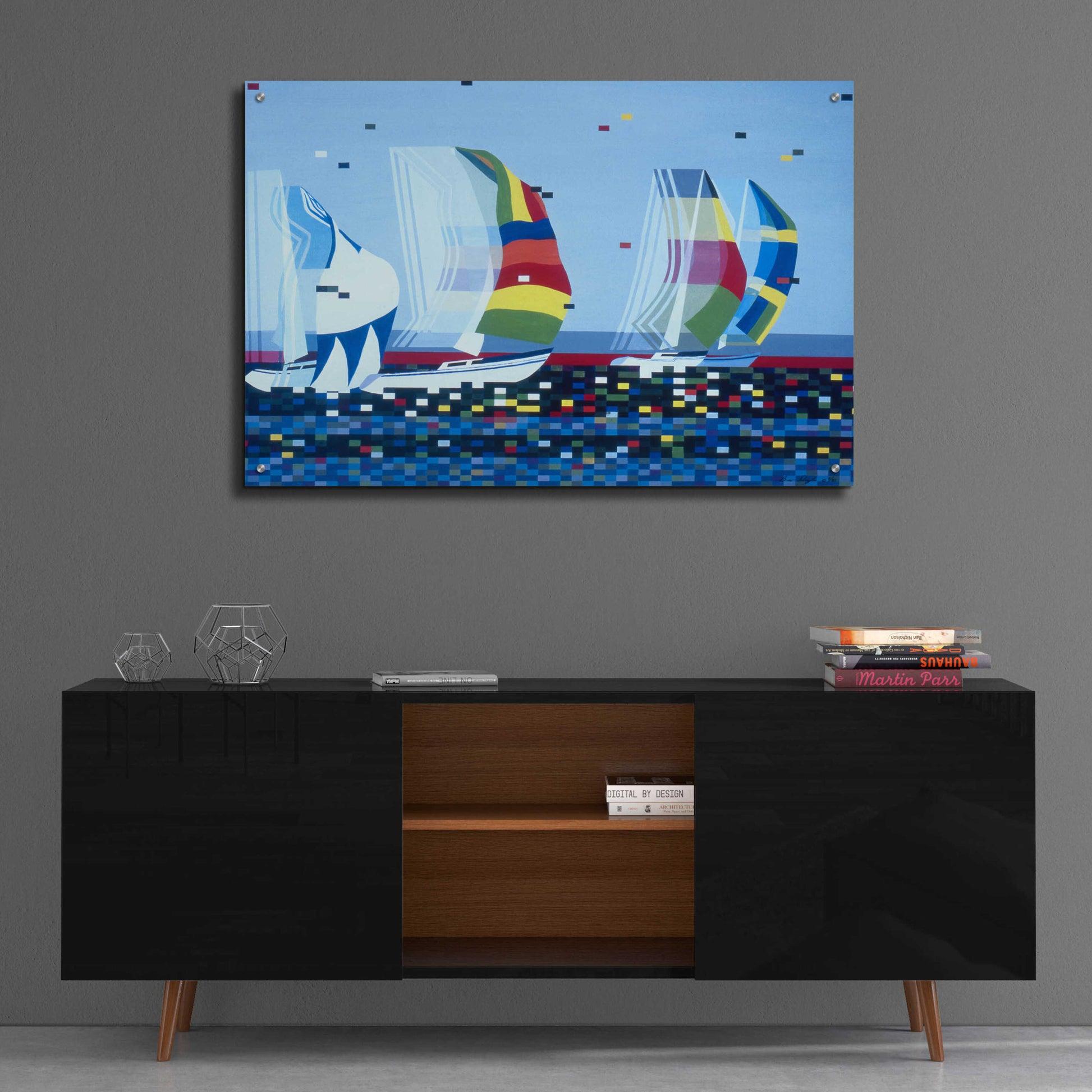 Epic Art 'Sail Boat' by Beverly Doyle, Acrylic Glass Wall Art,36x24