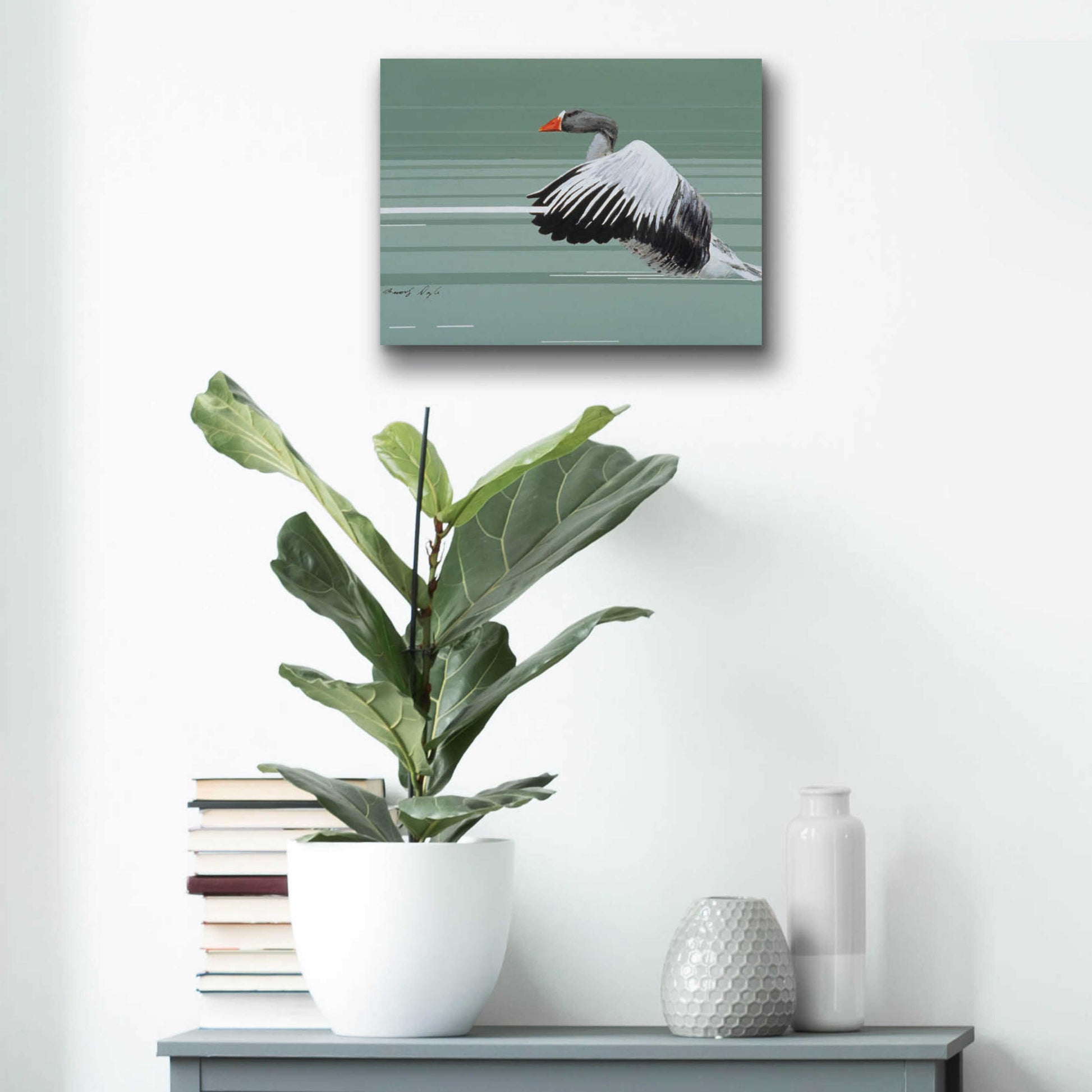 Epic Art 'Greylag' by Beverly Doyle, Acrylic Glass Wall Art,16x12