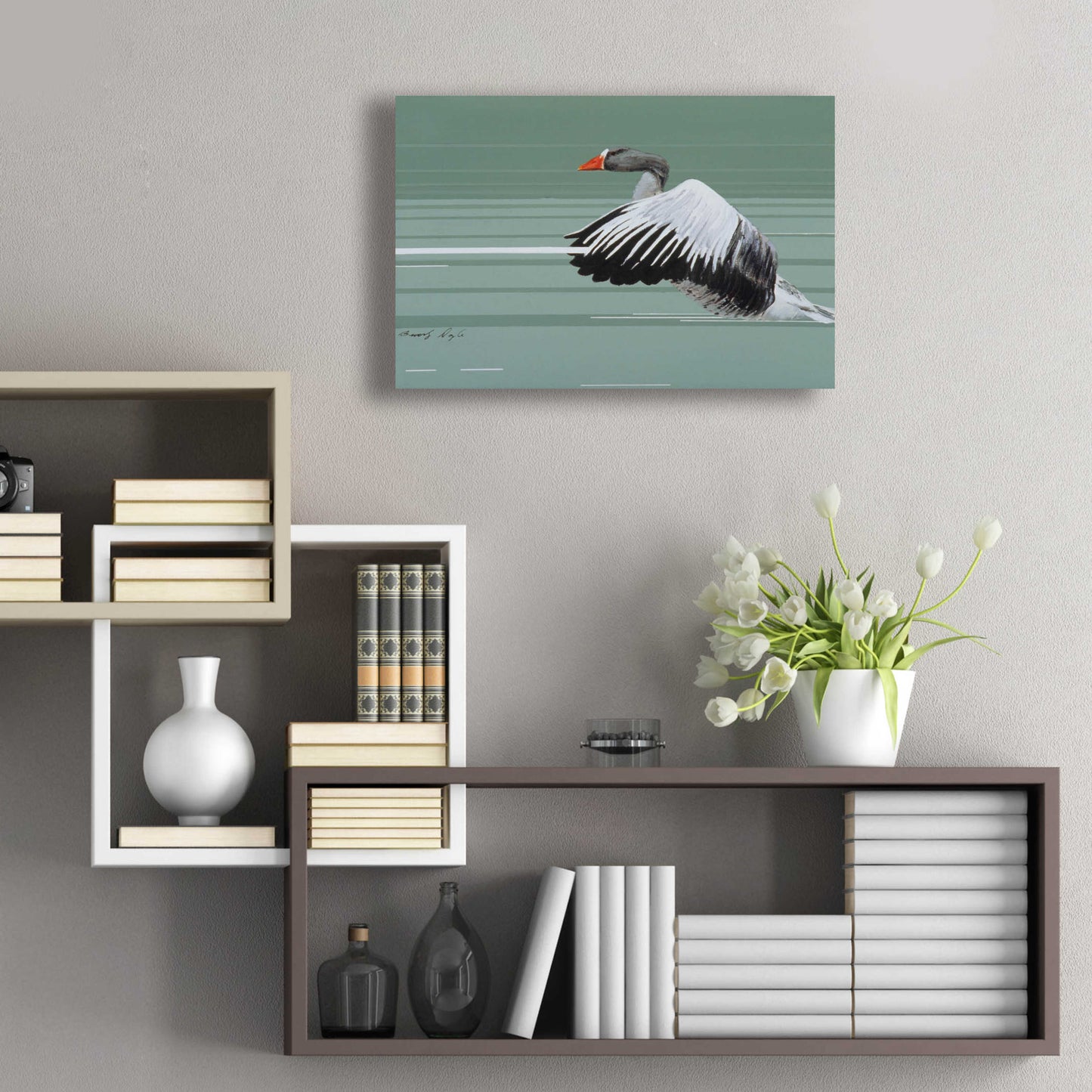 Epic Art 'Greylag' by Beverly Doyle, Acrylic Glass Wall Art,24x16