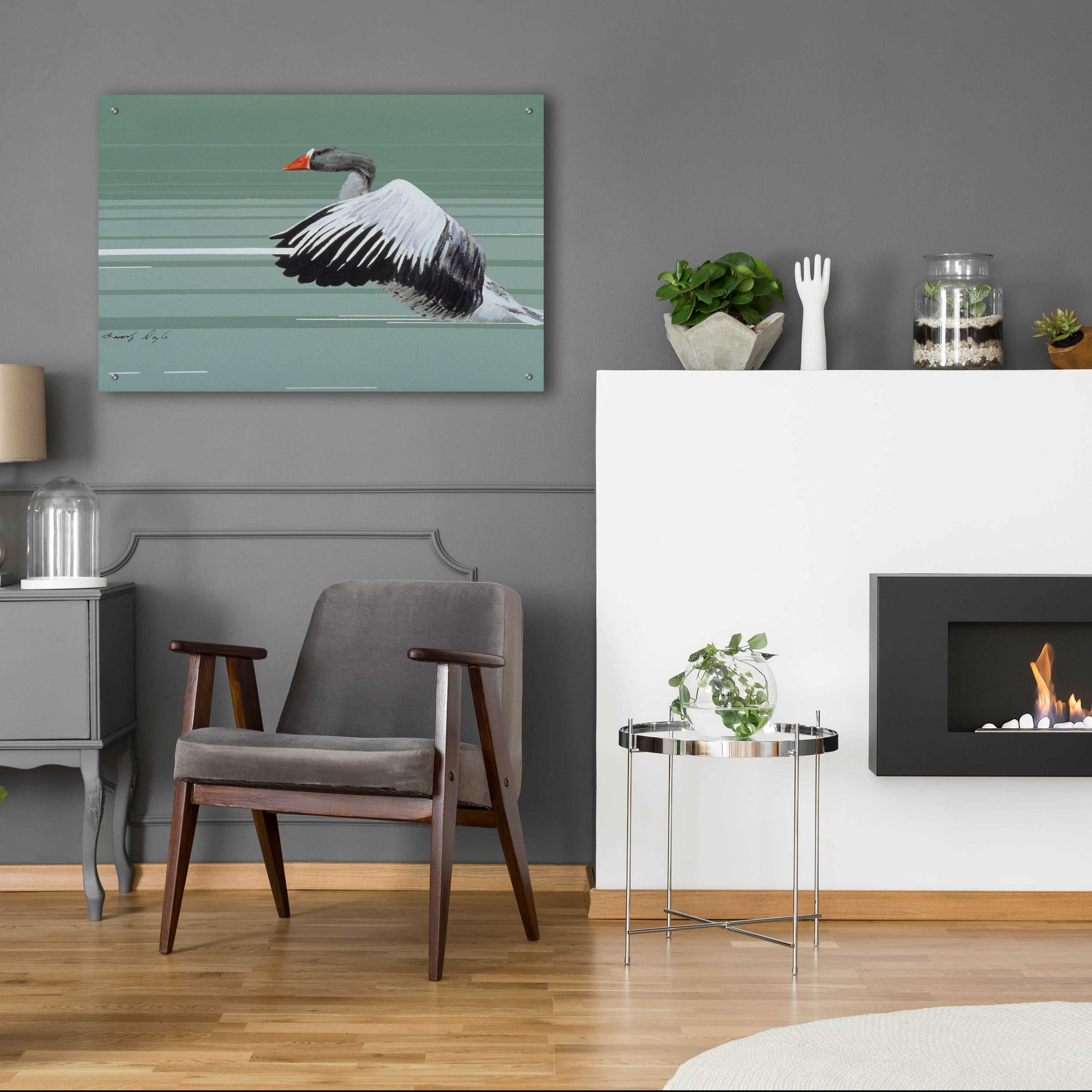 Epic Art 'Greylag' by Beverly Doyle, Acrylic Glass Wall Art,36x24