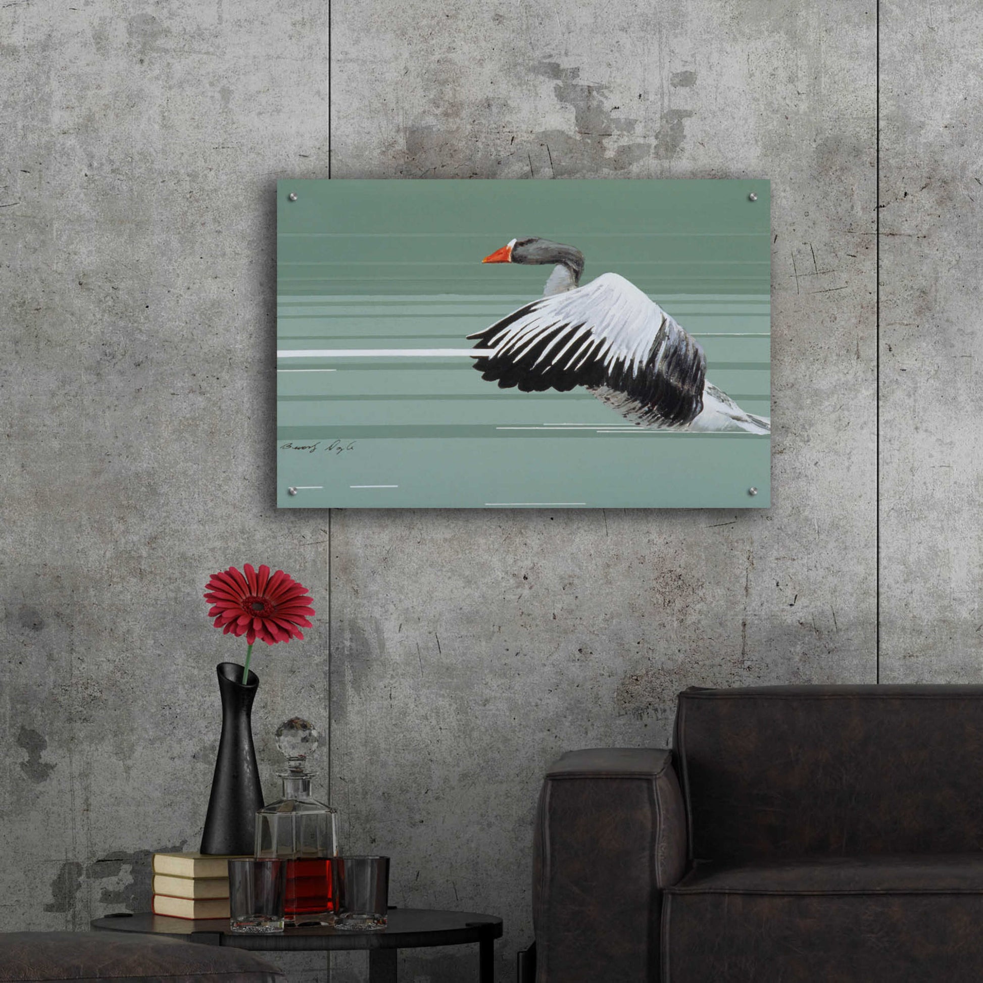 Epic Art 'Greylag' by Beverly Doyle, Acrylic Glass Wall Art,36x24