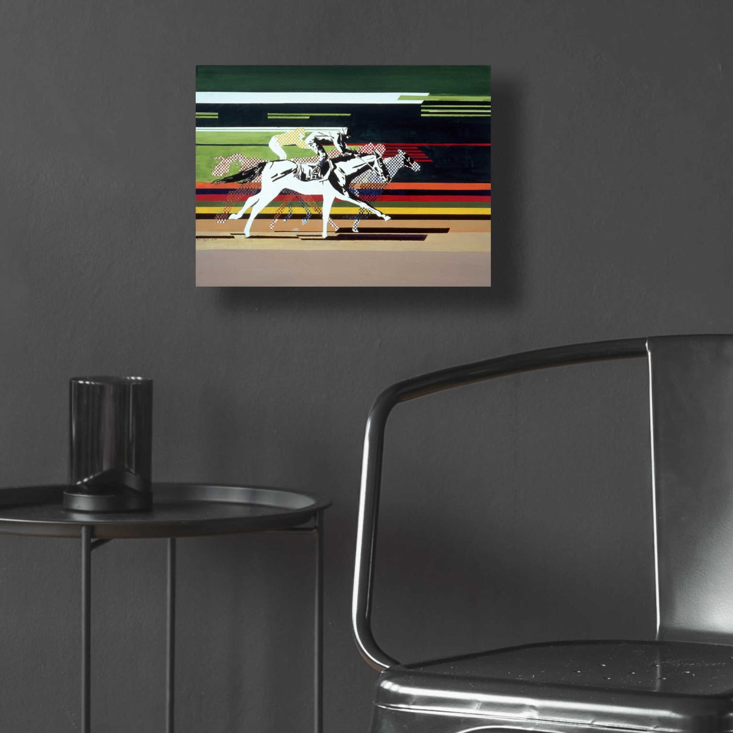 Epic Art 'Race Horses' by Beverly Doyle, Acrylic Glass Wall Art,16x12