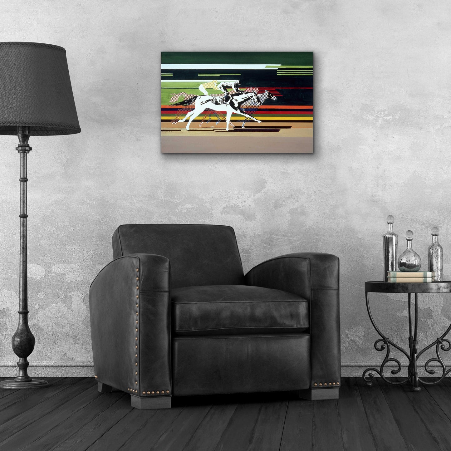 Epic Art 'Race Horses' by Beverly Doyle, Acrylic Glass Wall Art,24x16